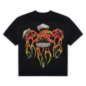 Godmade Cross Eagle T-Shirt Black Washed