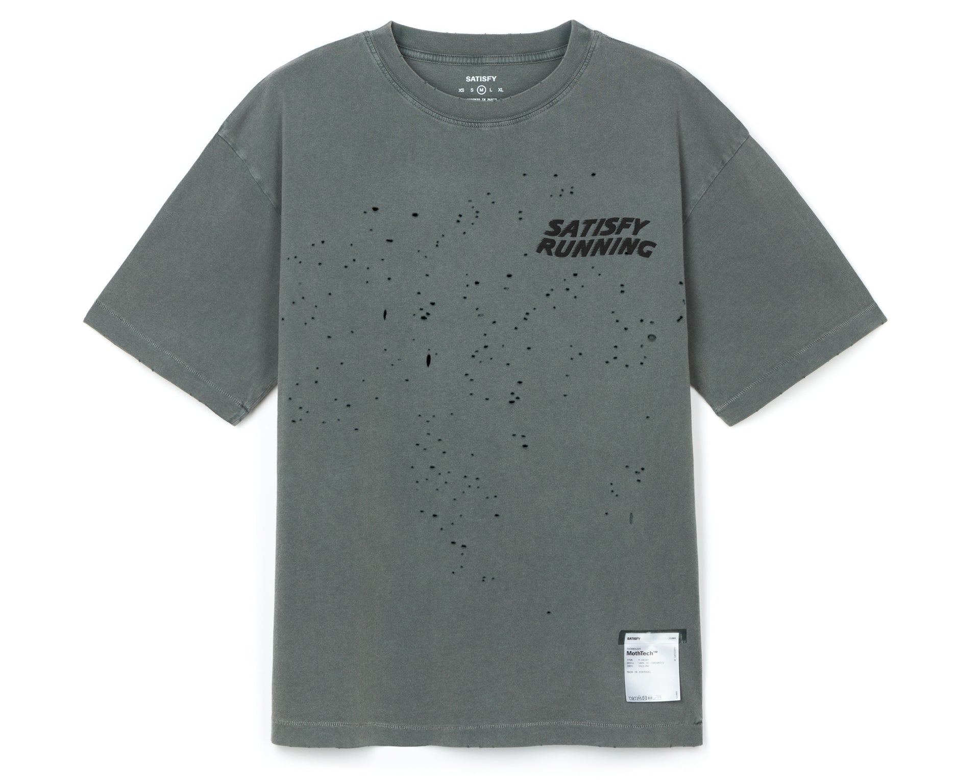 Satisfy MothTech T-Shirt Faded Black