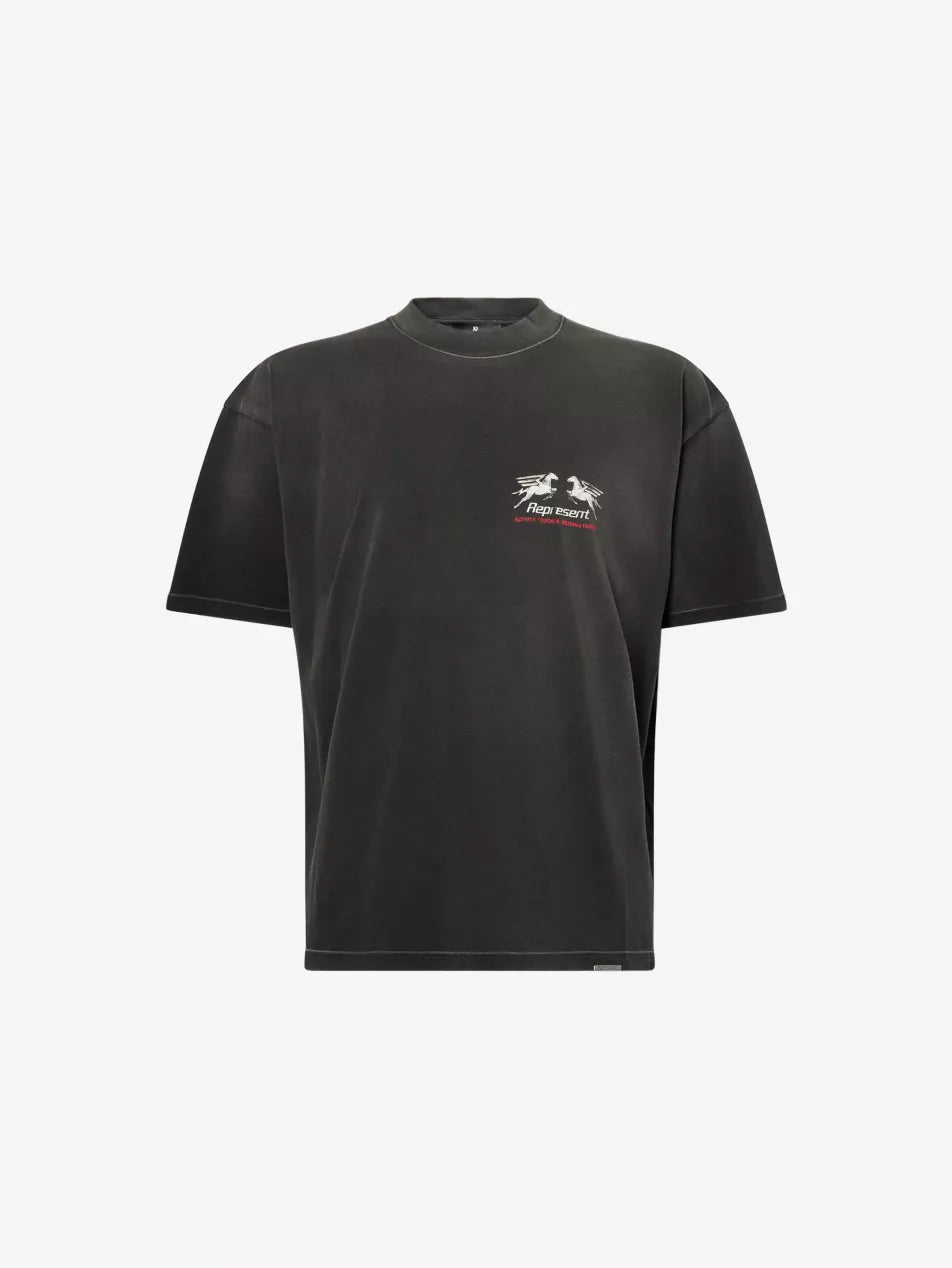 Represent 24 Hour Service T-Shirt - Stained Black