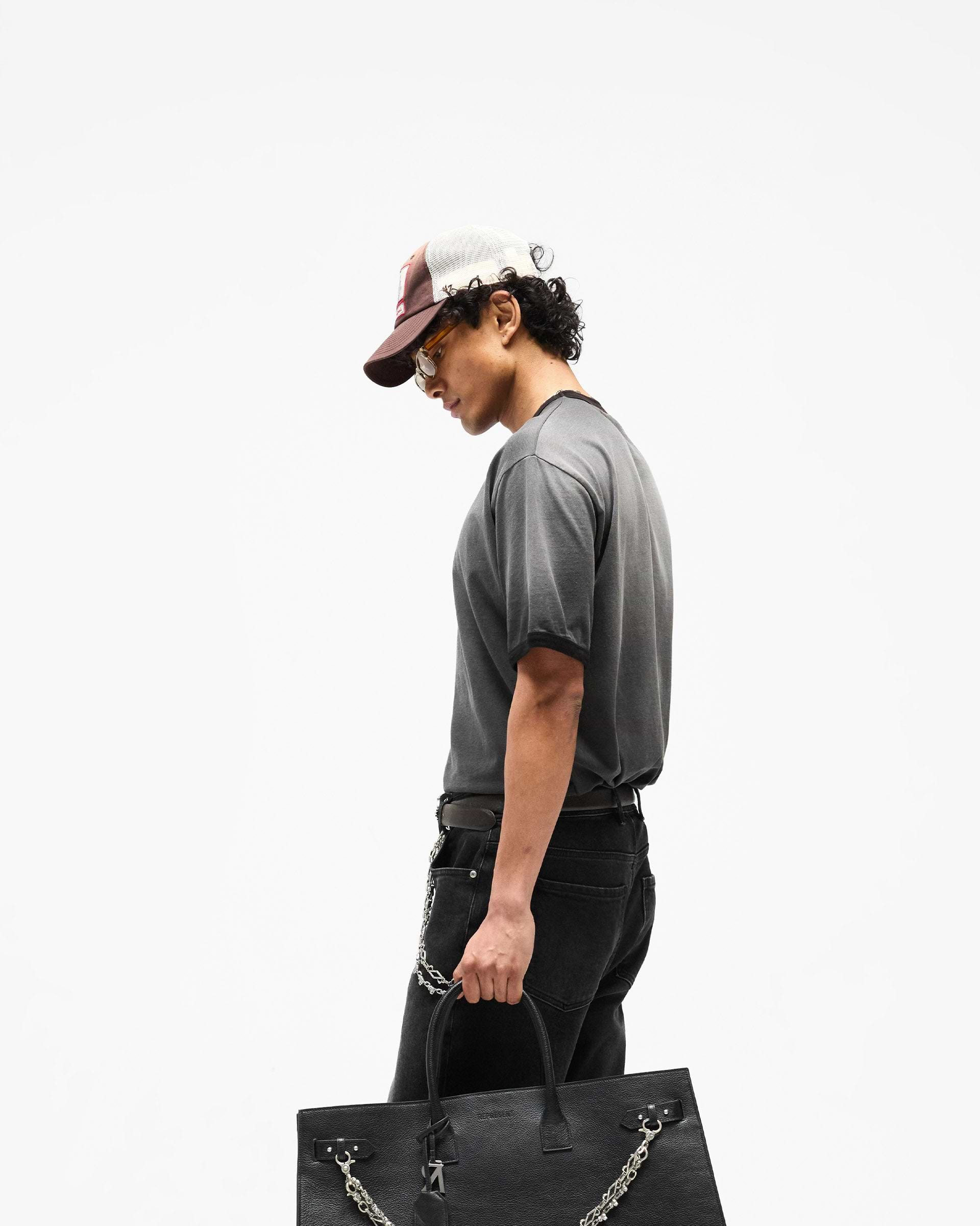 Represent Ringer T-Shirt - Stained Black