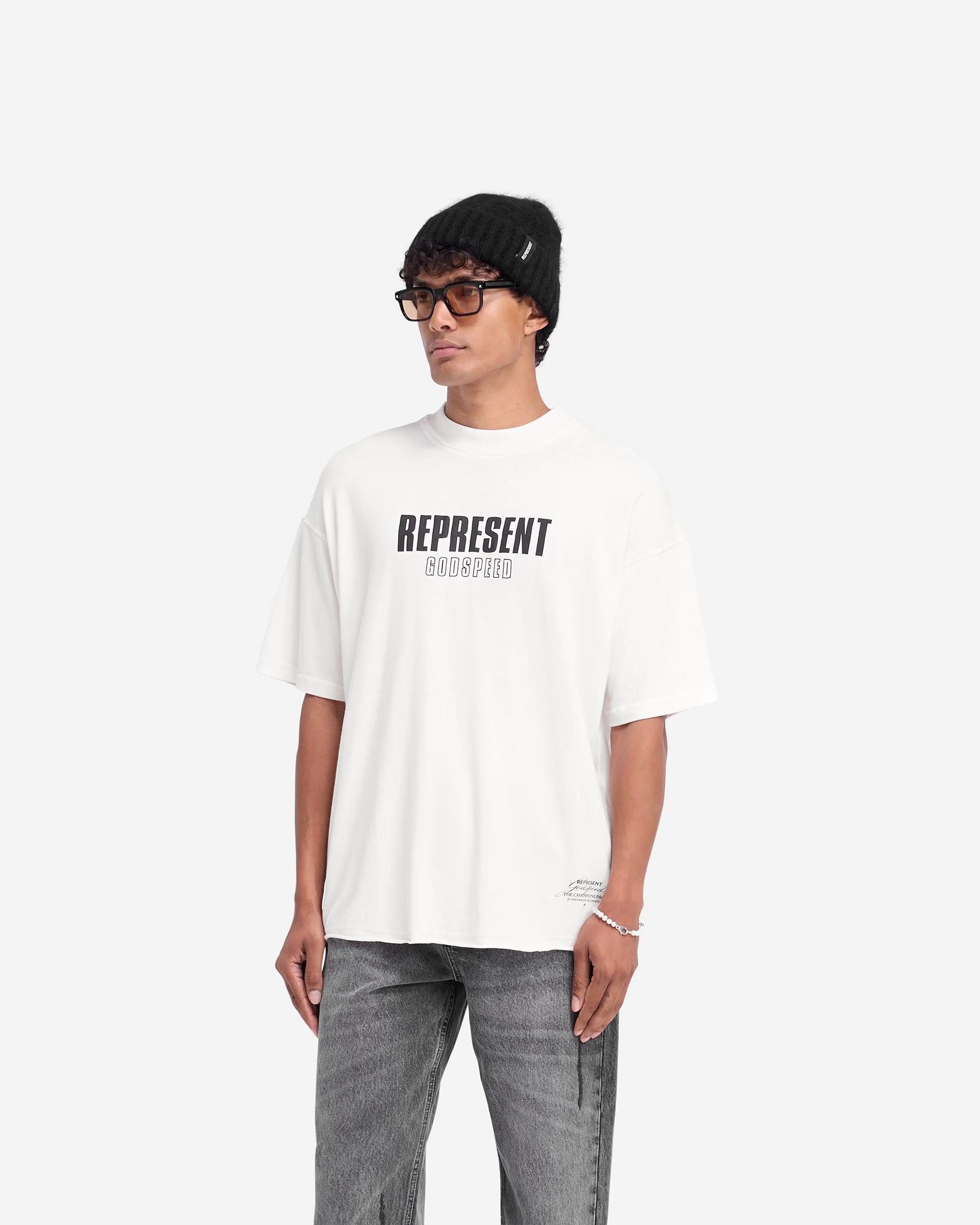 Represent Godspeed Flat White T-Shirt