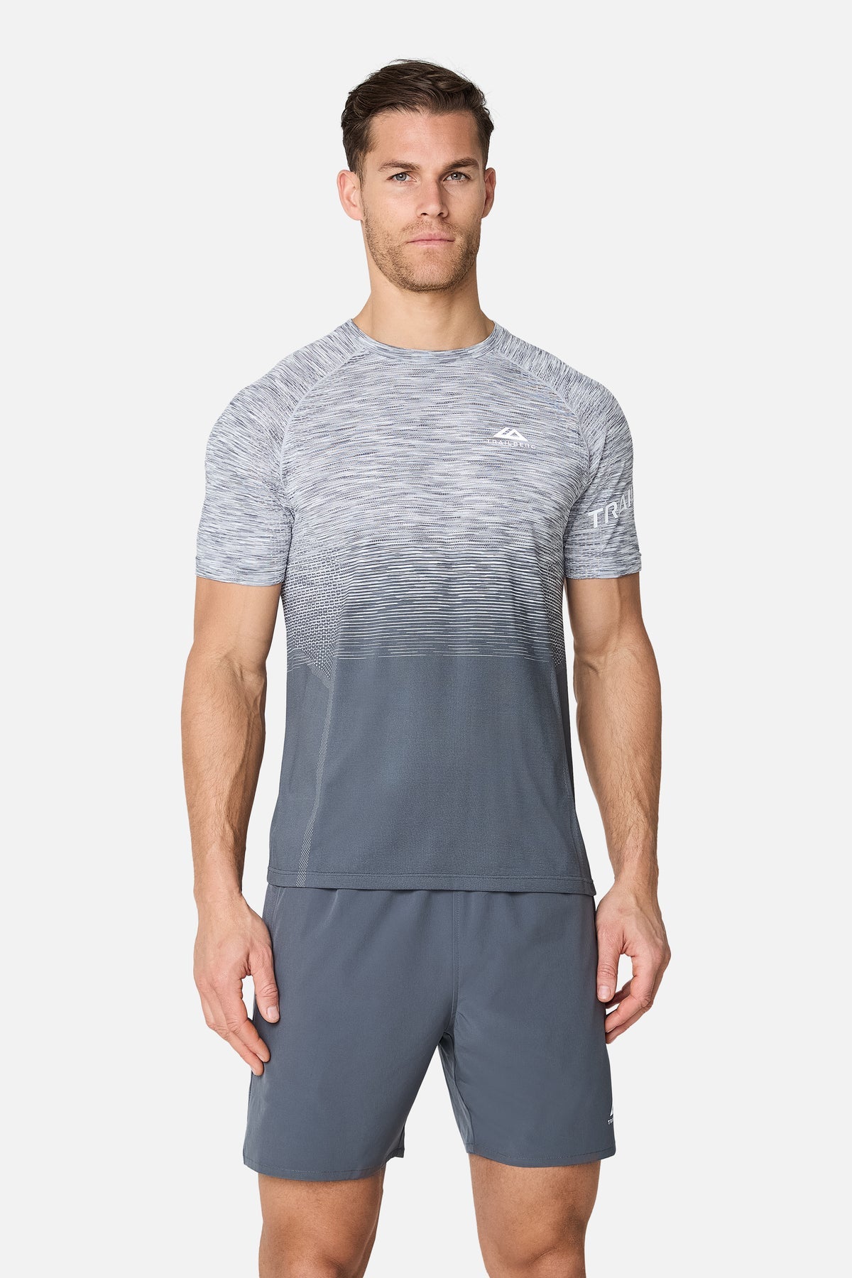 Trailberg Arc Seamless Tee - Graphite Grey/Lunar Grey/White