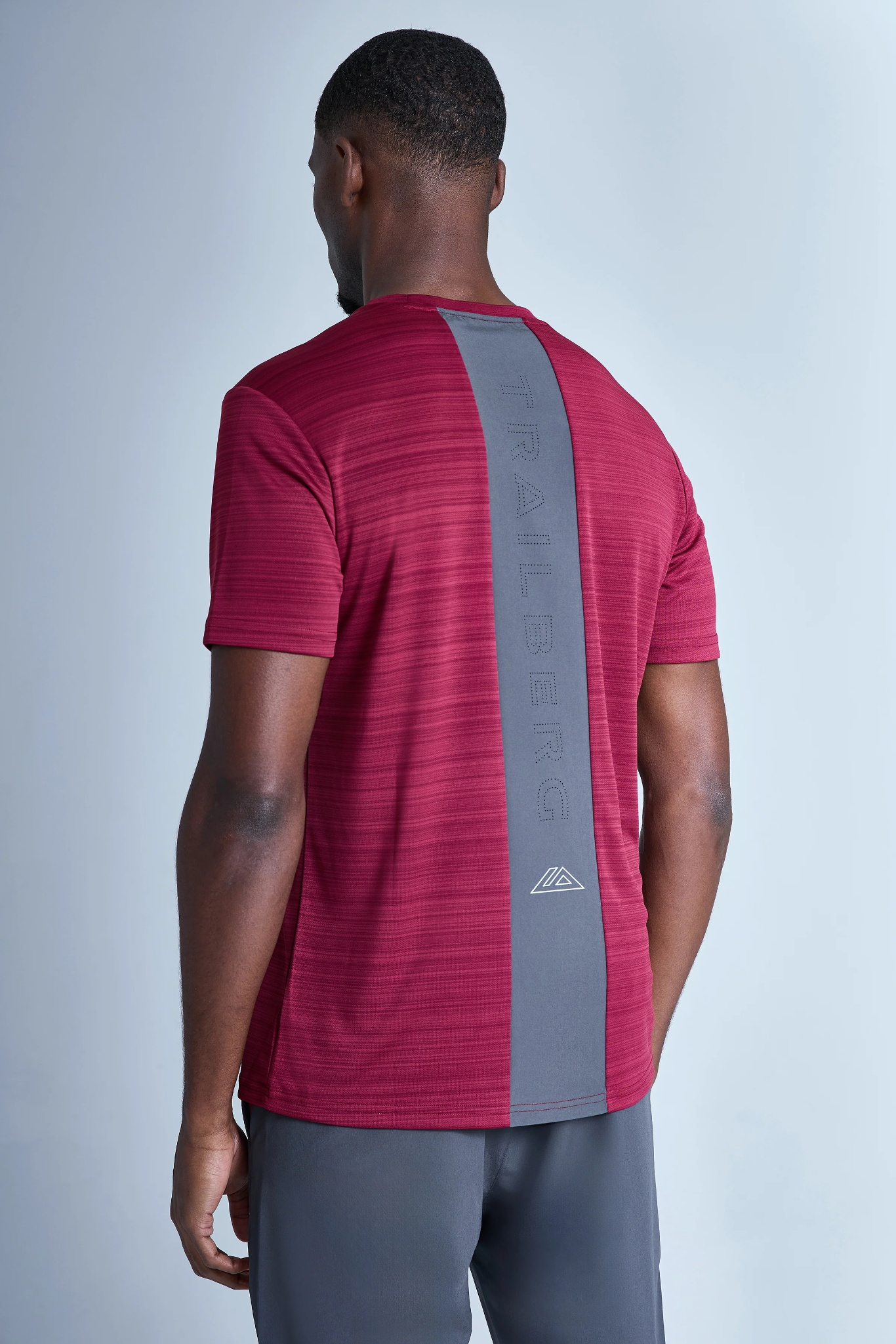 Trailberg AW25 Cloud Tee - Crimson Velvet/Volcano Grey