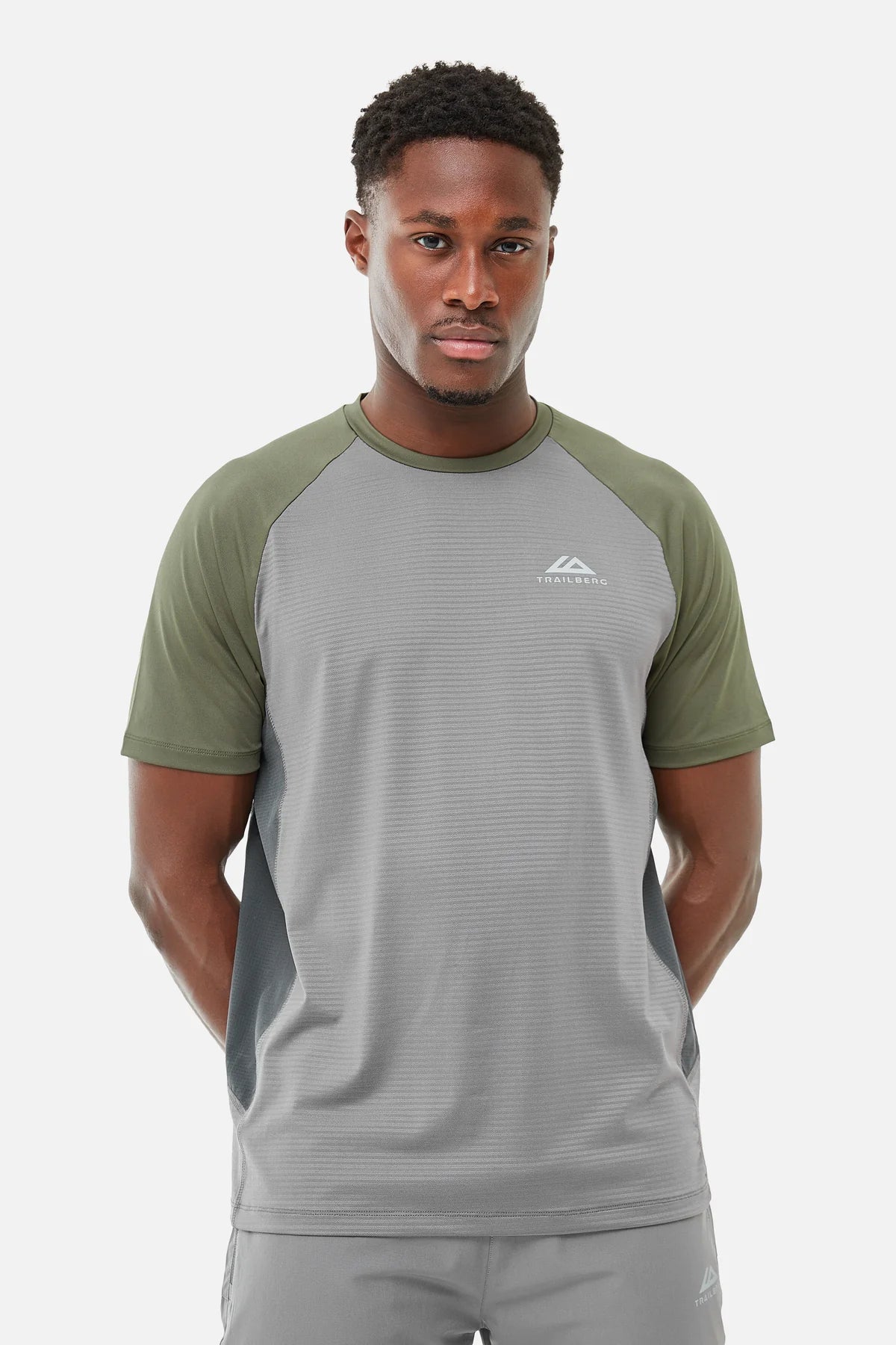 Trailberg Tricolour Tee - Khaki/Grey