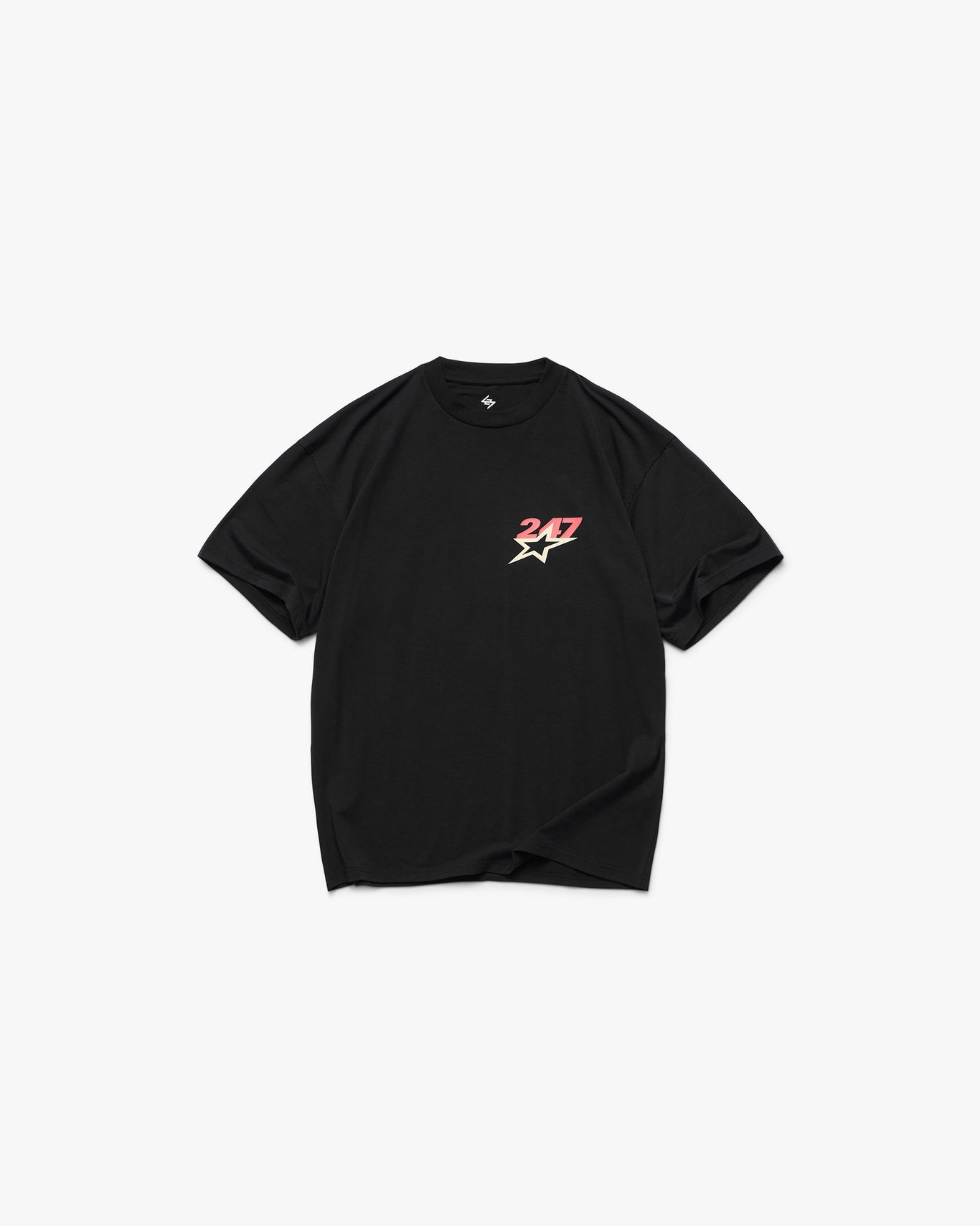 Represent Team 247 Star Print Oversized T-Shirt Jet Black