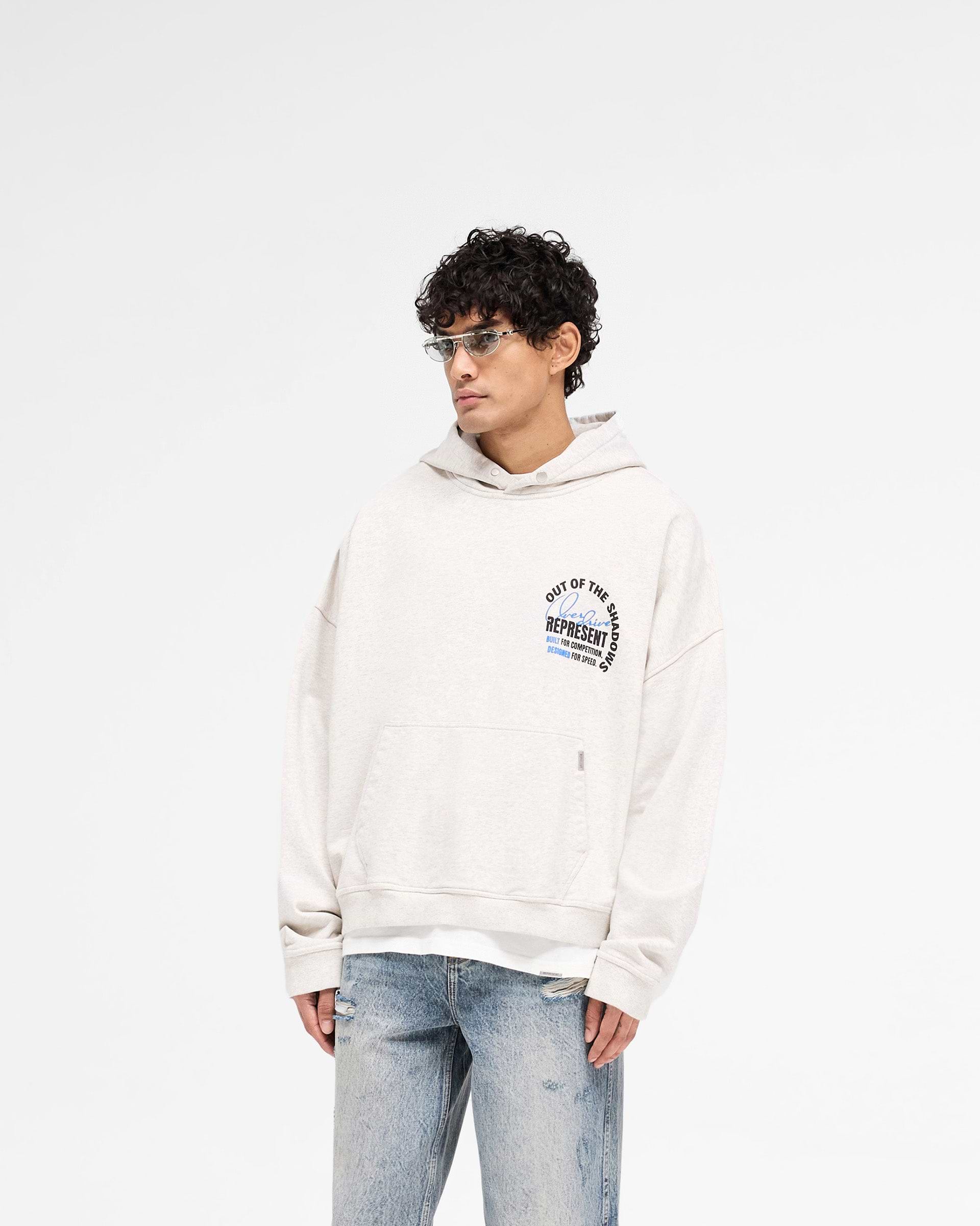Represent Out Of The Shadows Hoodie Cream Marl