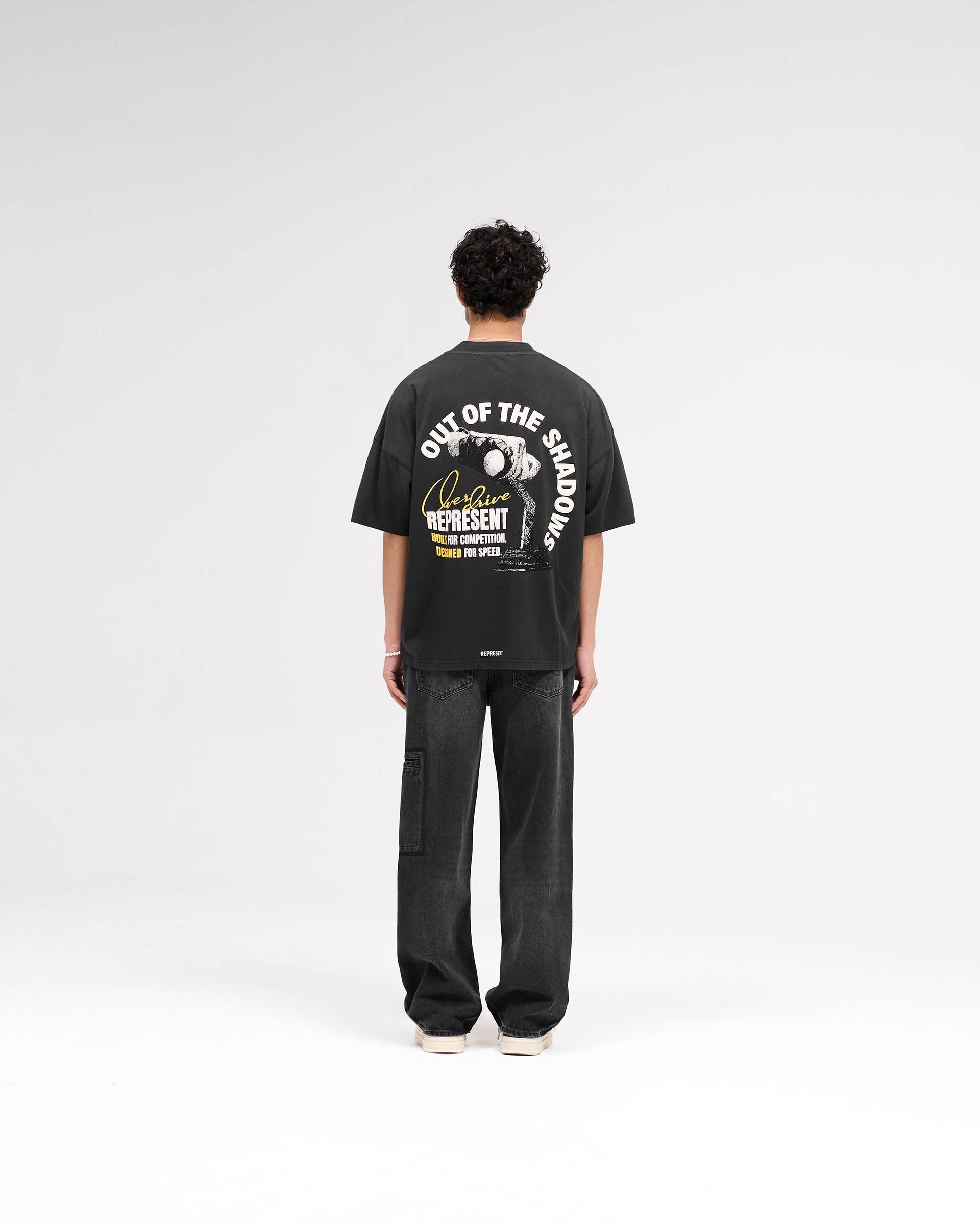 Represent Out Of The Shadows T-Shirt Stained Black
