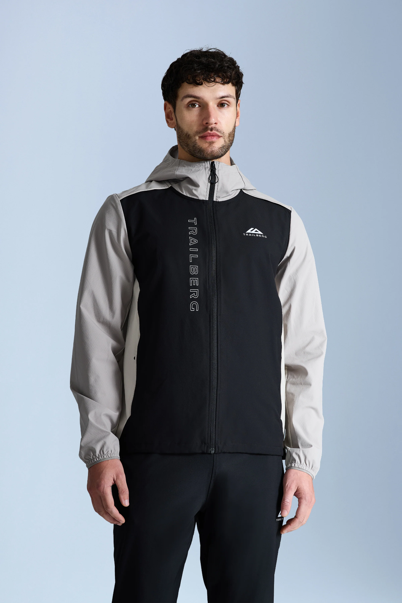 Trailberg AW25 Triathlon Windbreaker - Black/Pale Taupe/Fossil Brown