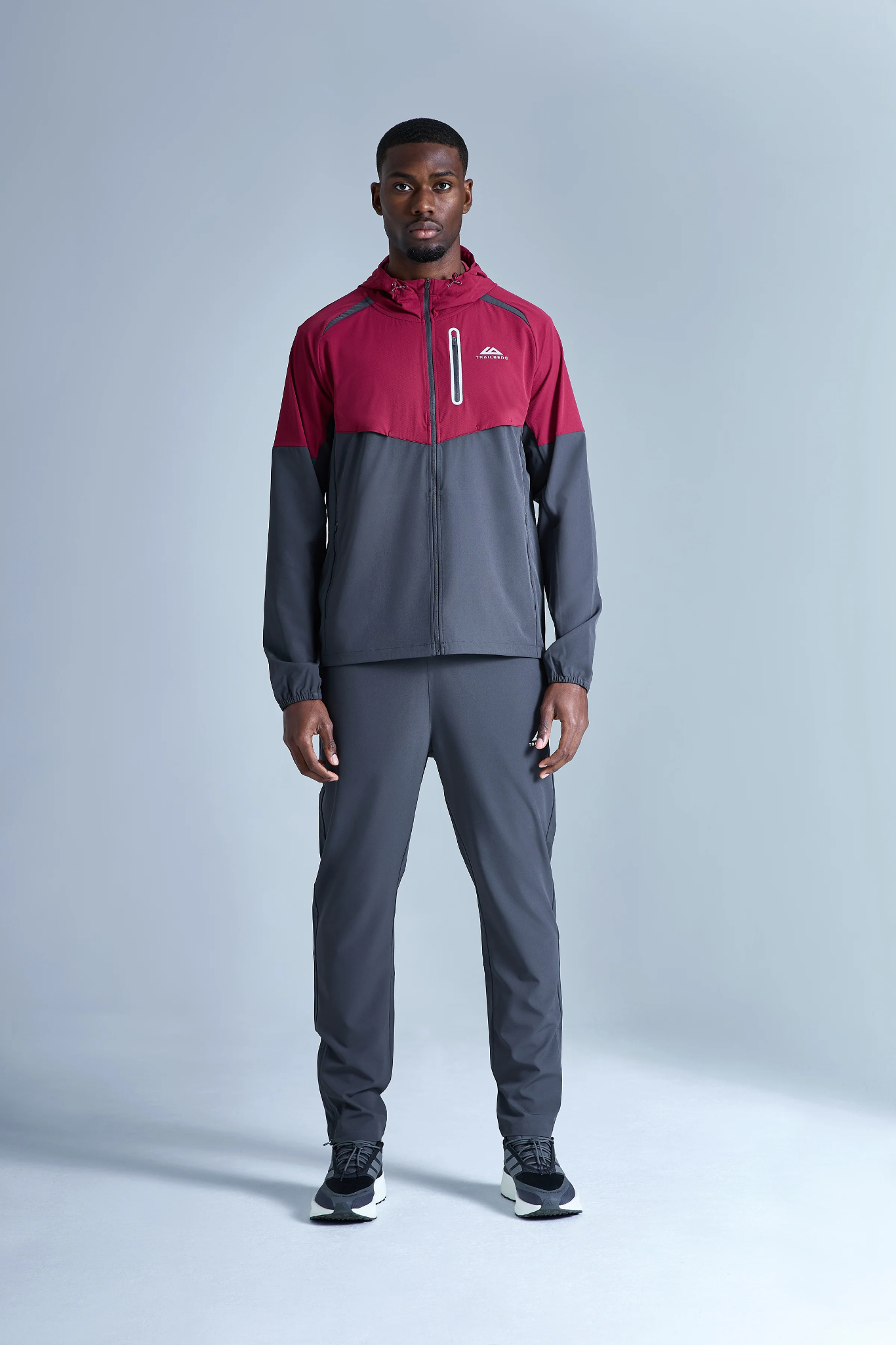 Trailberg AW25 Cloud Tracksuit - Crimson Velvet/Volcano Grey