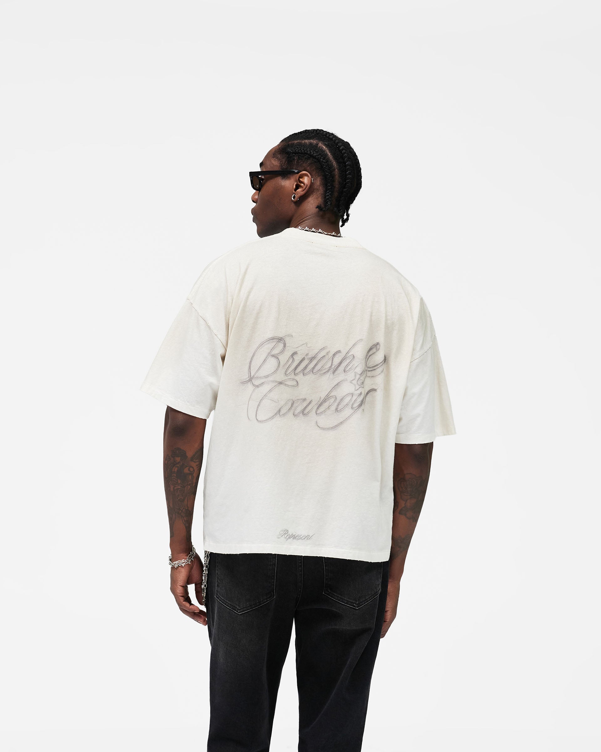 Represent British Cowboys T-Shirt Washed Ecru