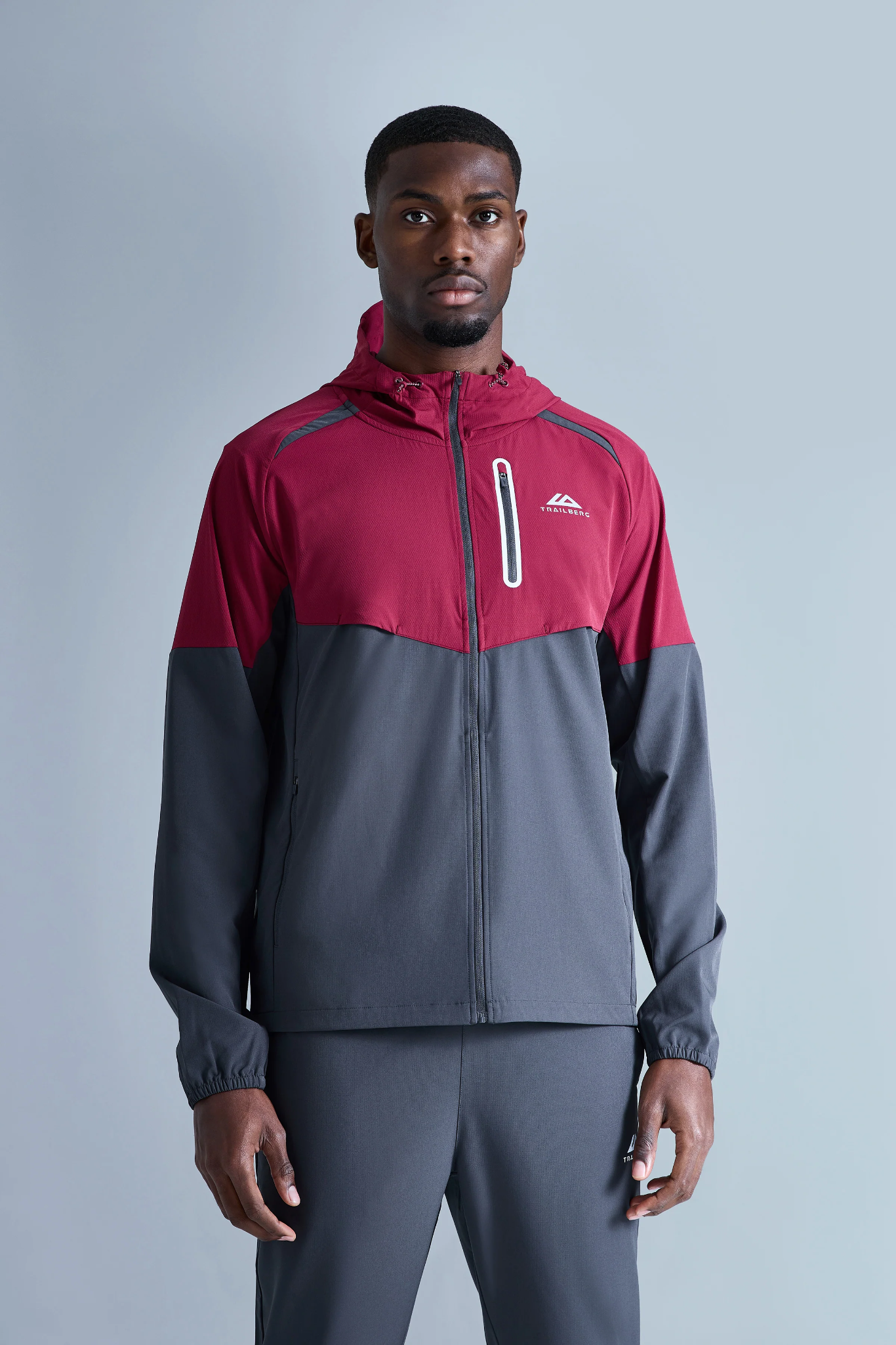 Trailberg AW25 Cloud Tracksuit - Crimson Velvet/Volcano Grey