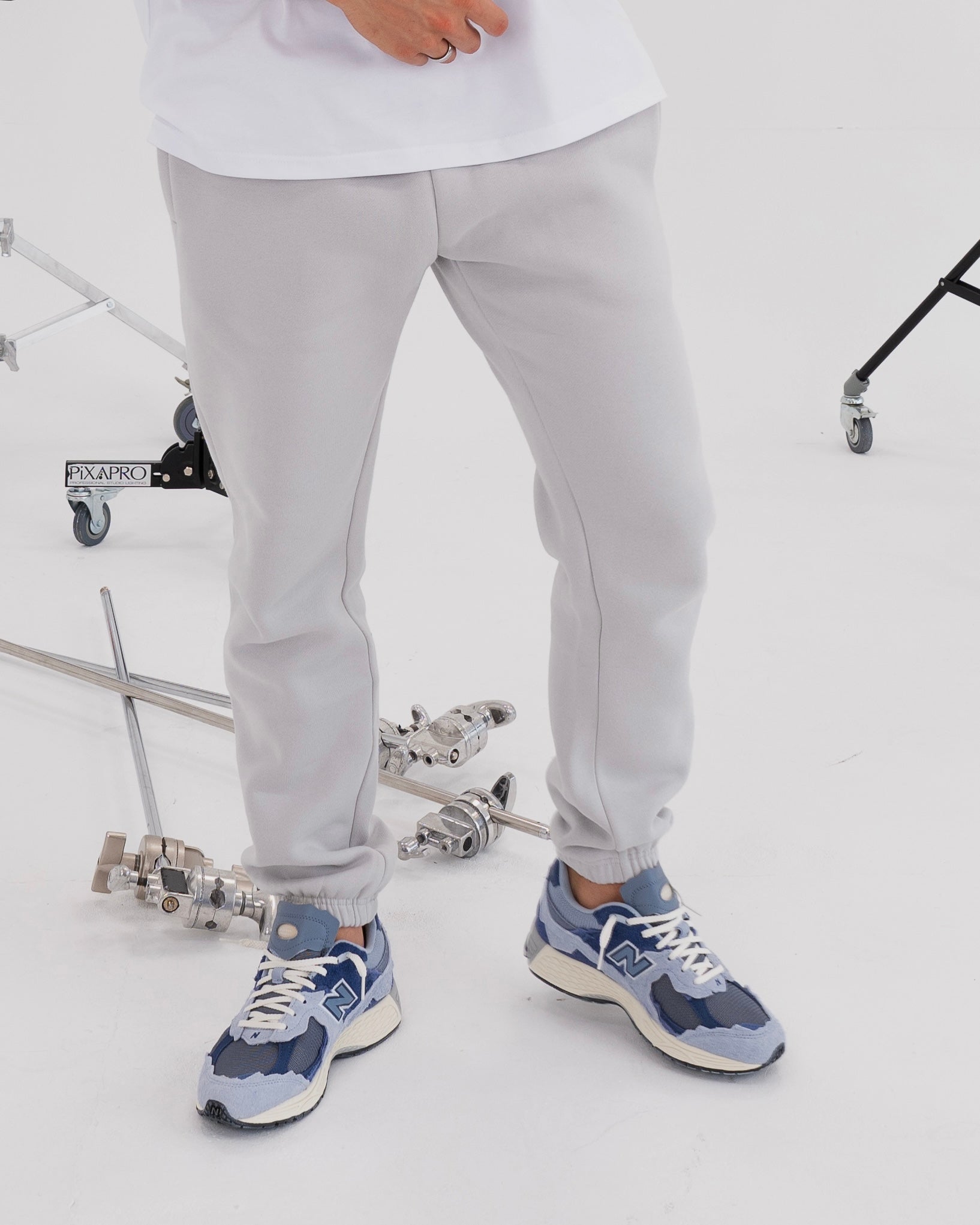 Exceed Blanks Light Grey Mist Relaxed Joggers