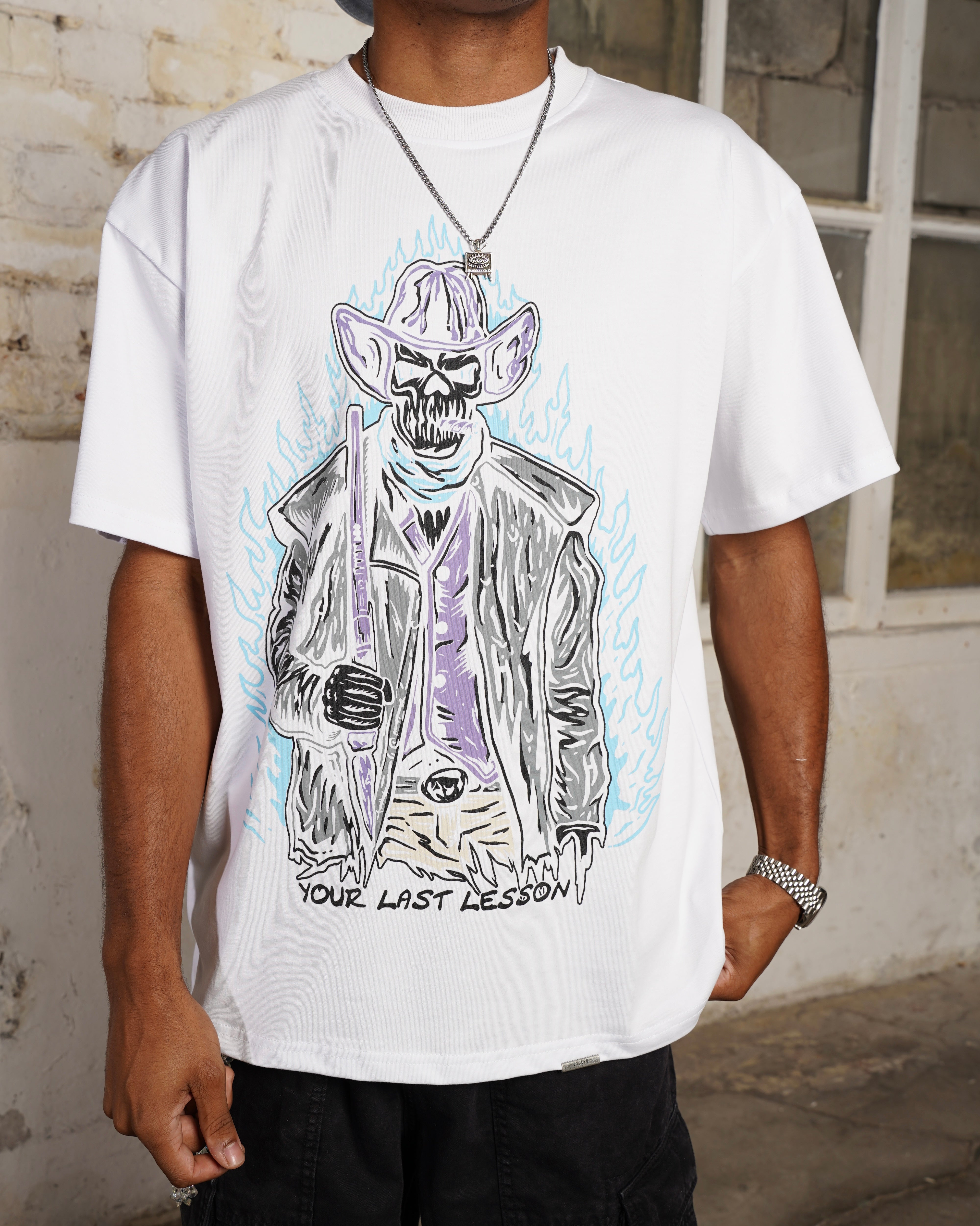 Last Lesson x Exceed White Cowboy T-Shirt (1 of 100)