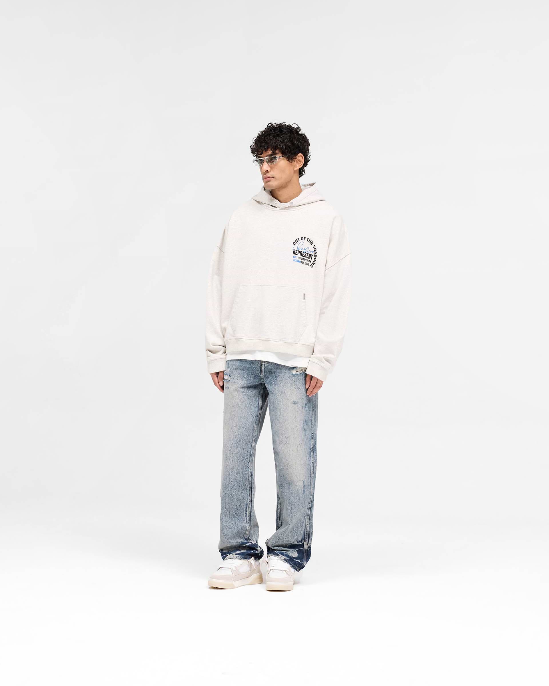 Represent Out Of The Shadows Hoodie Cream Marl