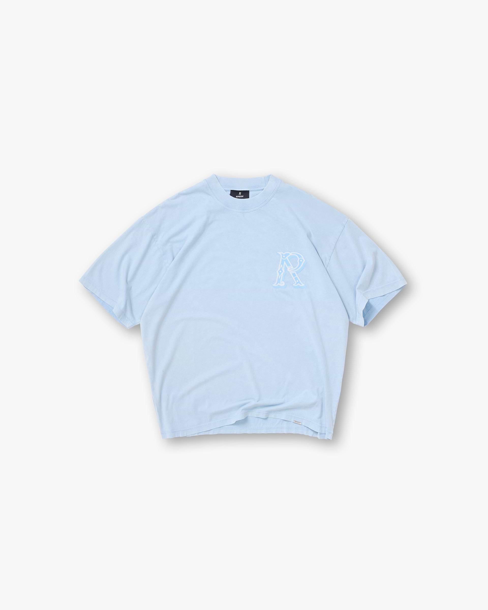 Represent Western Initial T-Shirt Mountain Blue