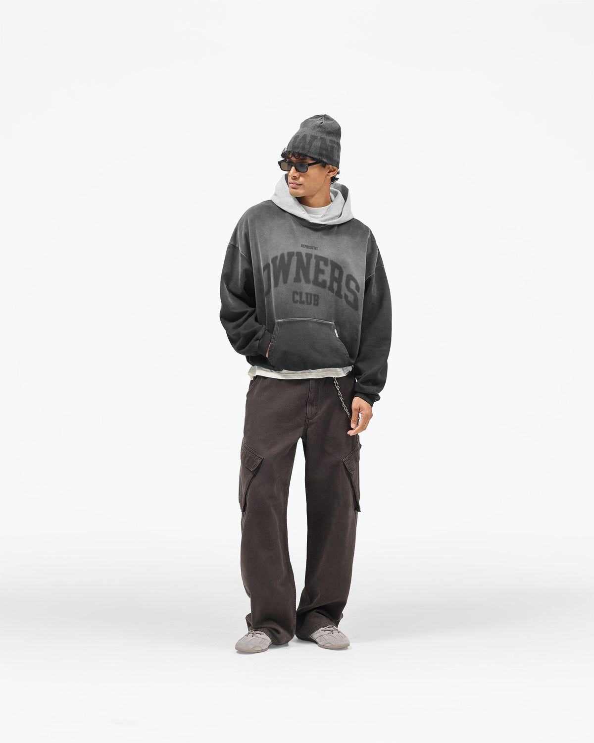 Represent Owners Club Contrast Hoodie - Weathered Black