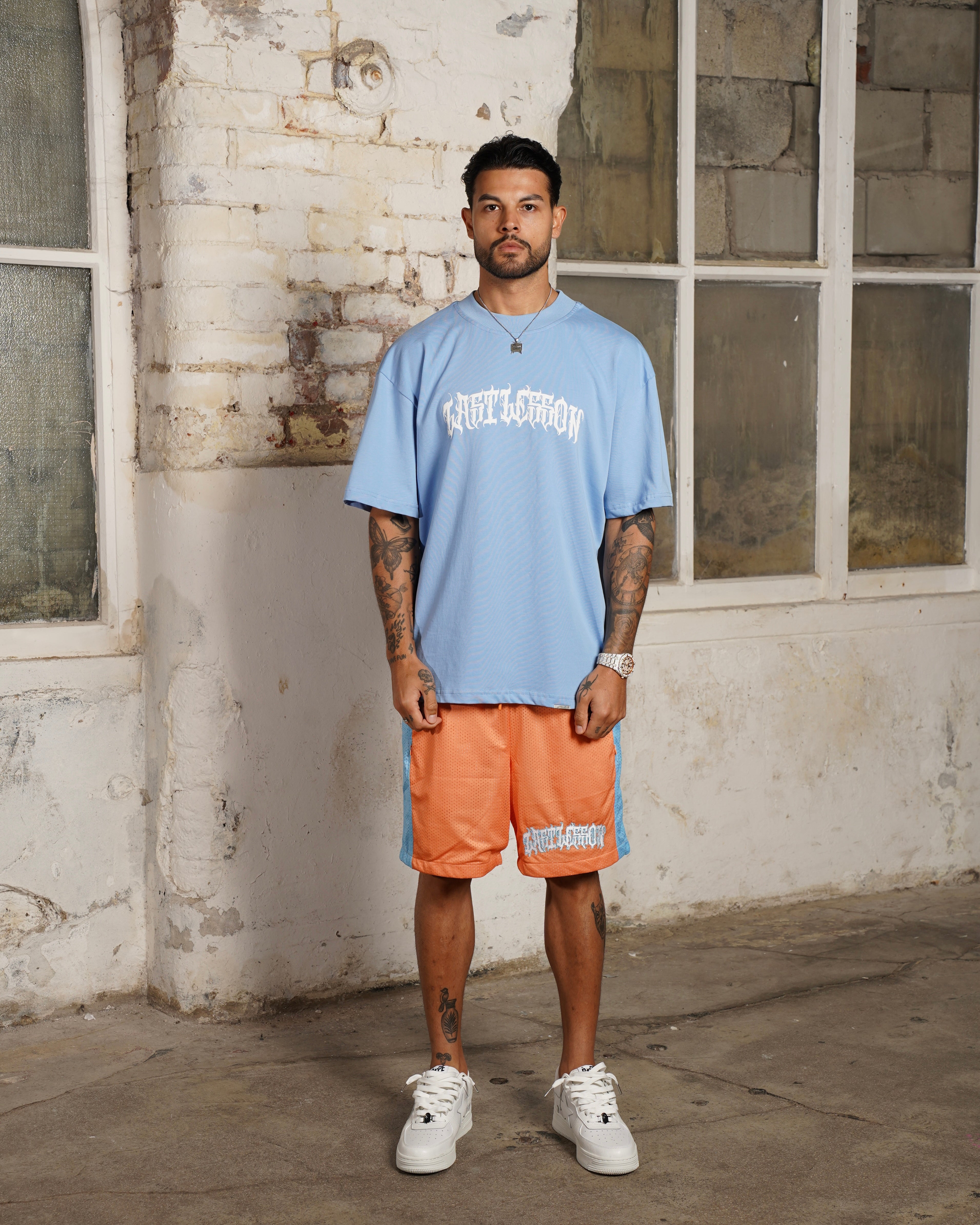 Last Lesson x Exceed Blue Script T-Shirt (1 of 100)