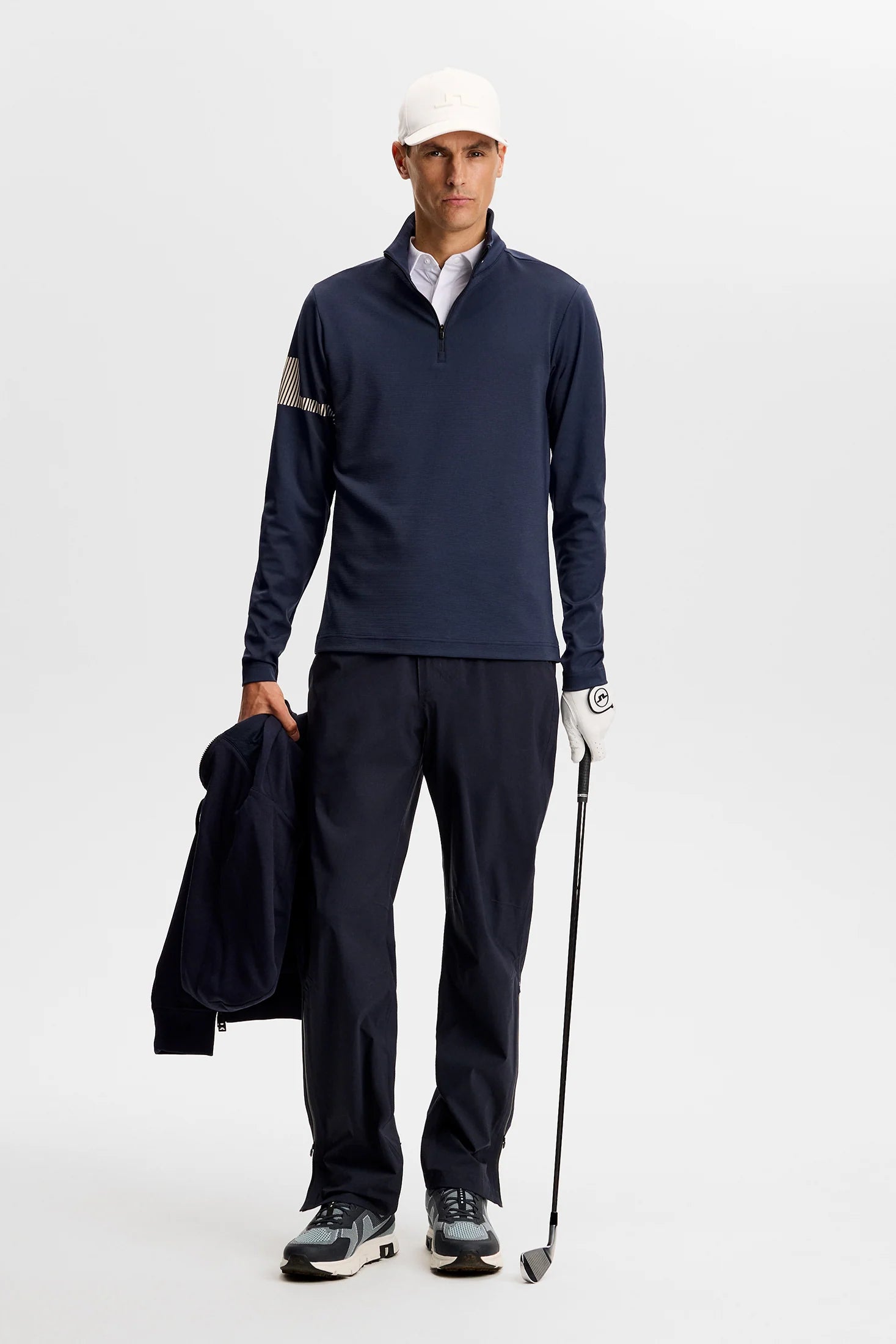 J Lindeberg Heath Strike Mid Layer Navy