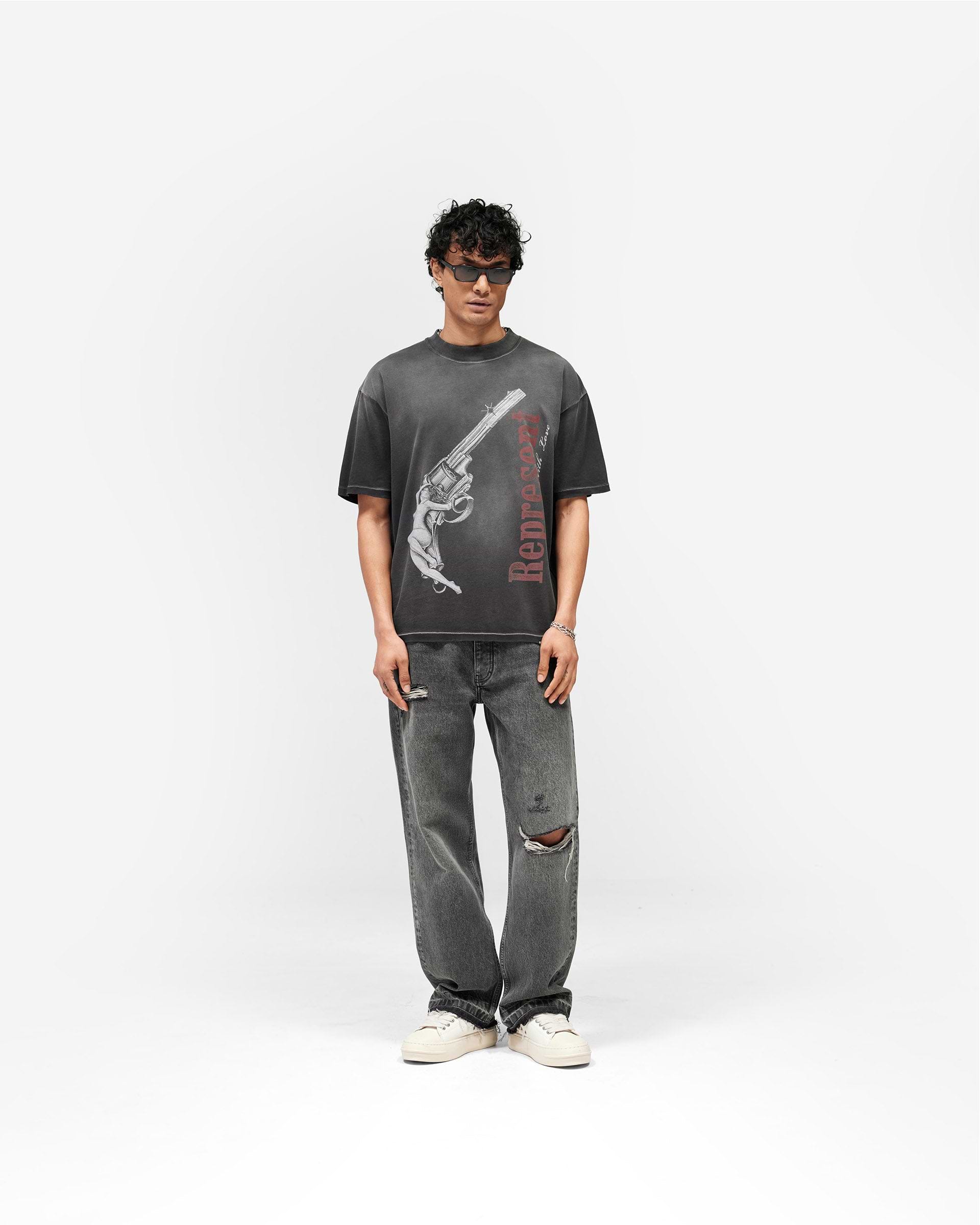 Represent Loaded With Love T-Shirt - Stained Black