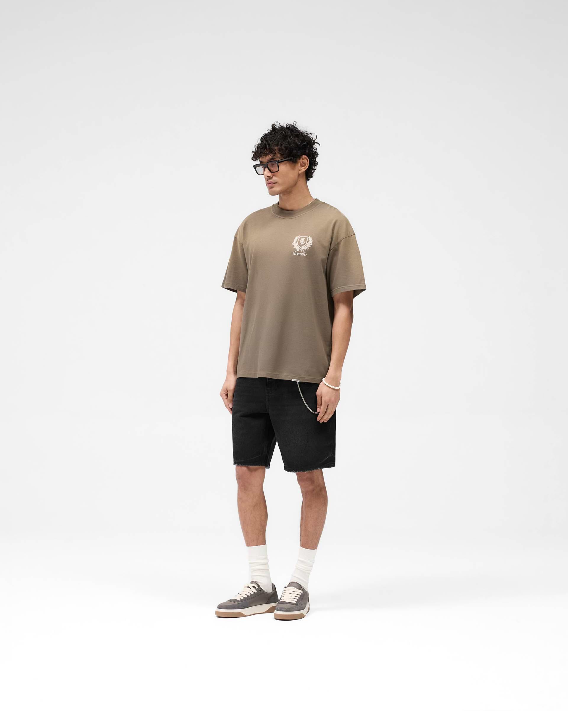 Represent Crest T-Shirt Dark Taupe