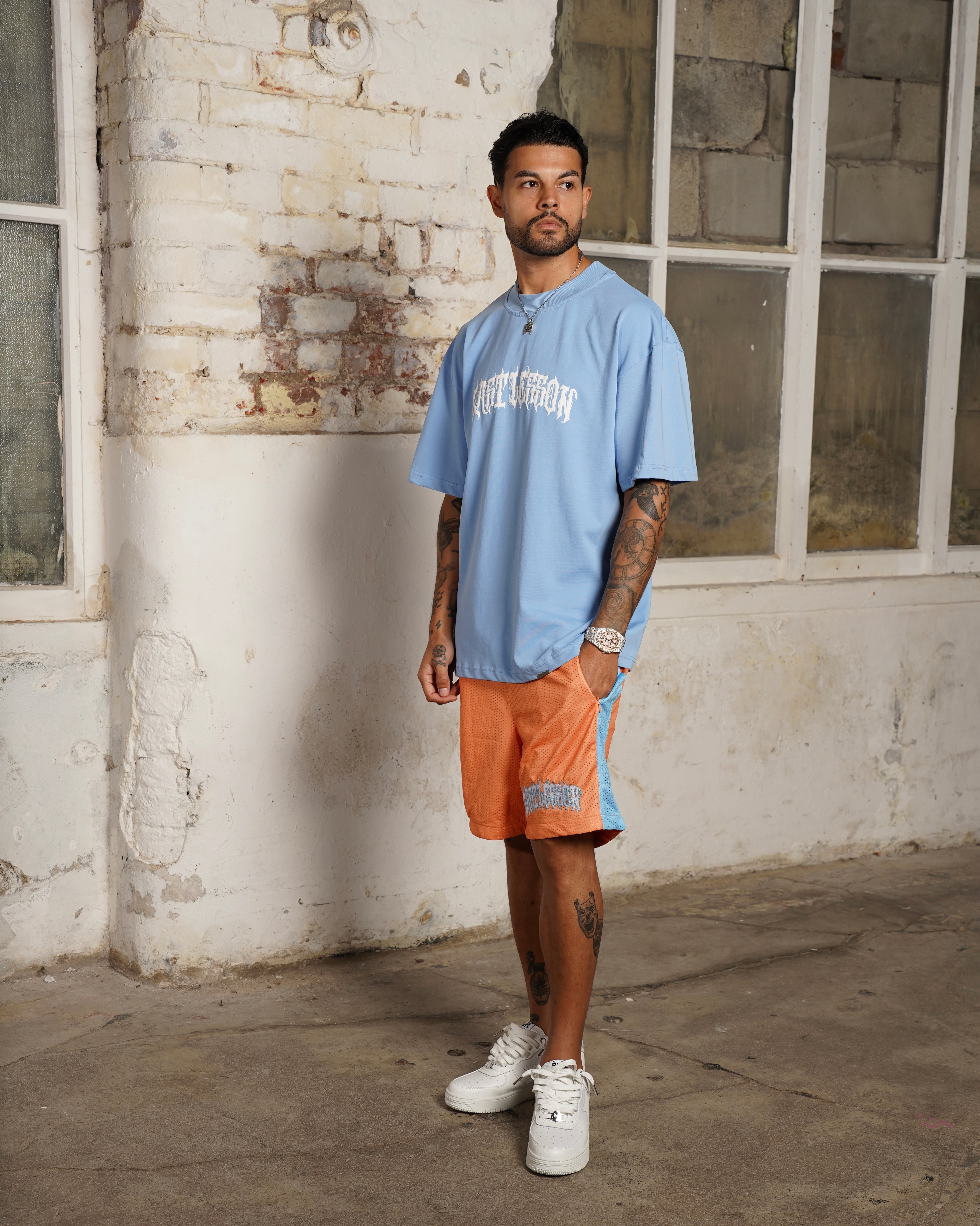 Last Lesson x Exceed Blue Script T-Shirt (1 of 100)