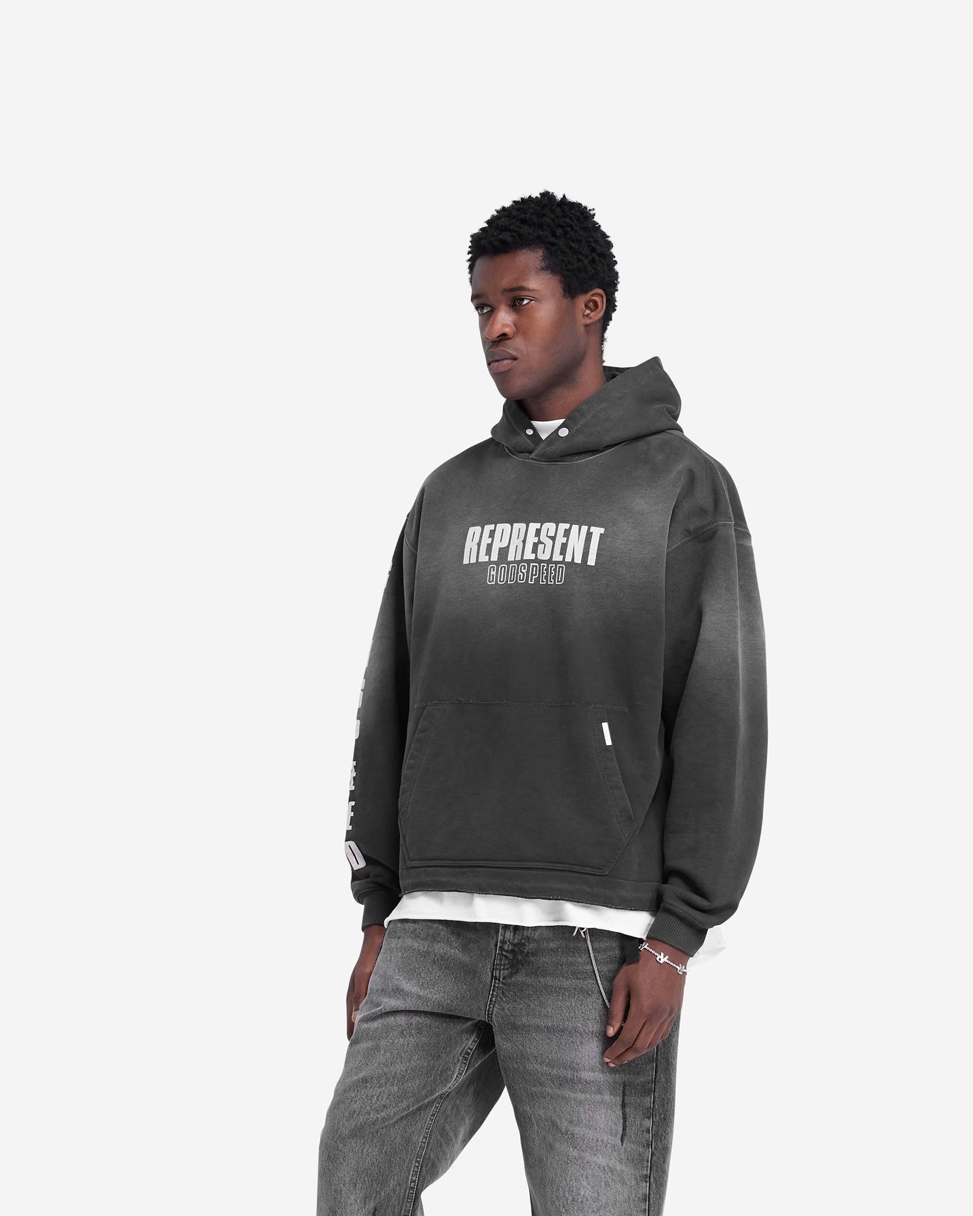 Represent Godspeed Aged Black Hoodie