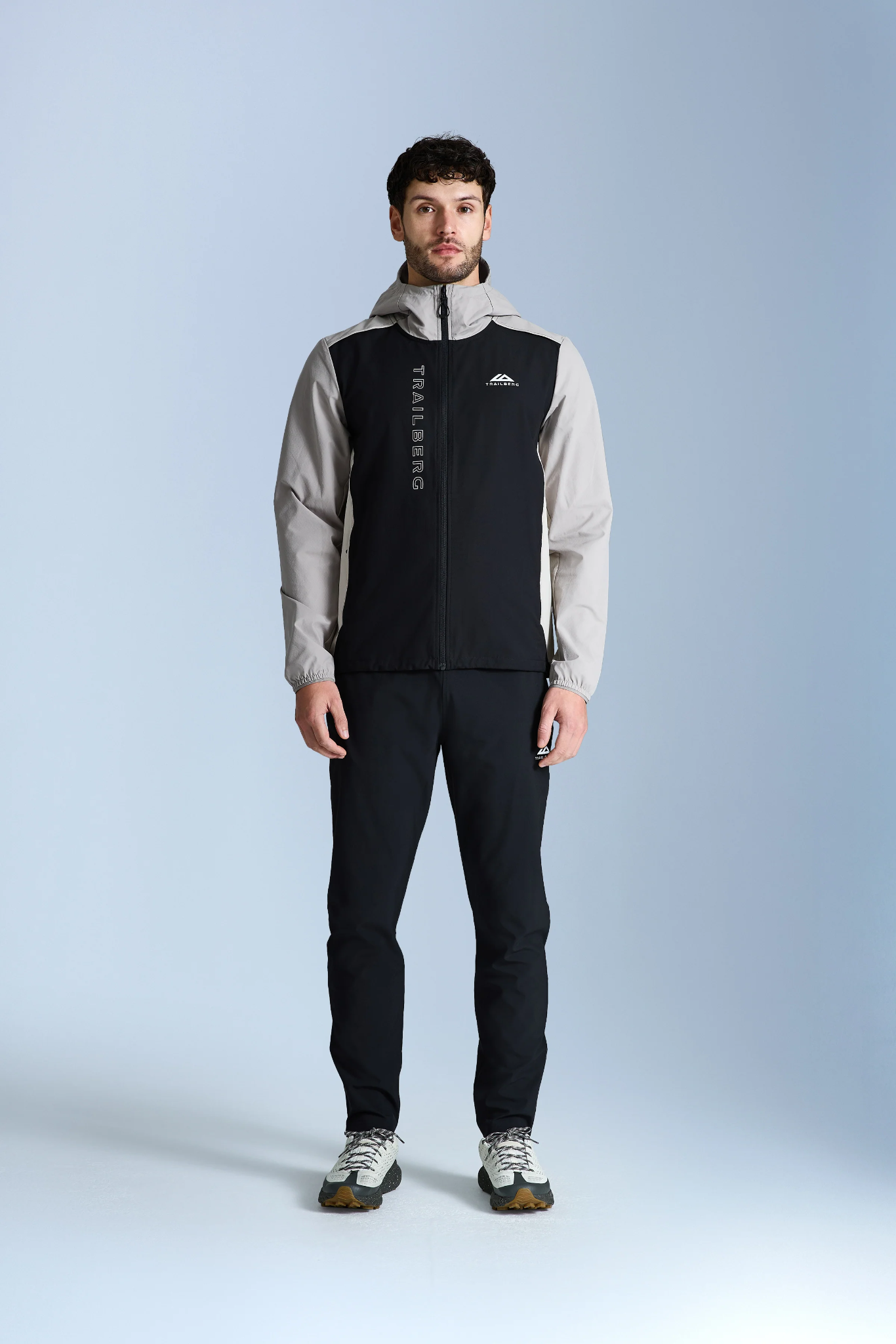 Trailberg AW25 Triathlon Windbreaker - Black/Pale Taupe/Fossil Brown