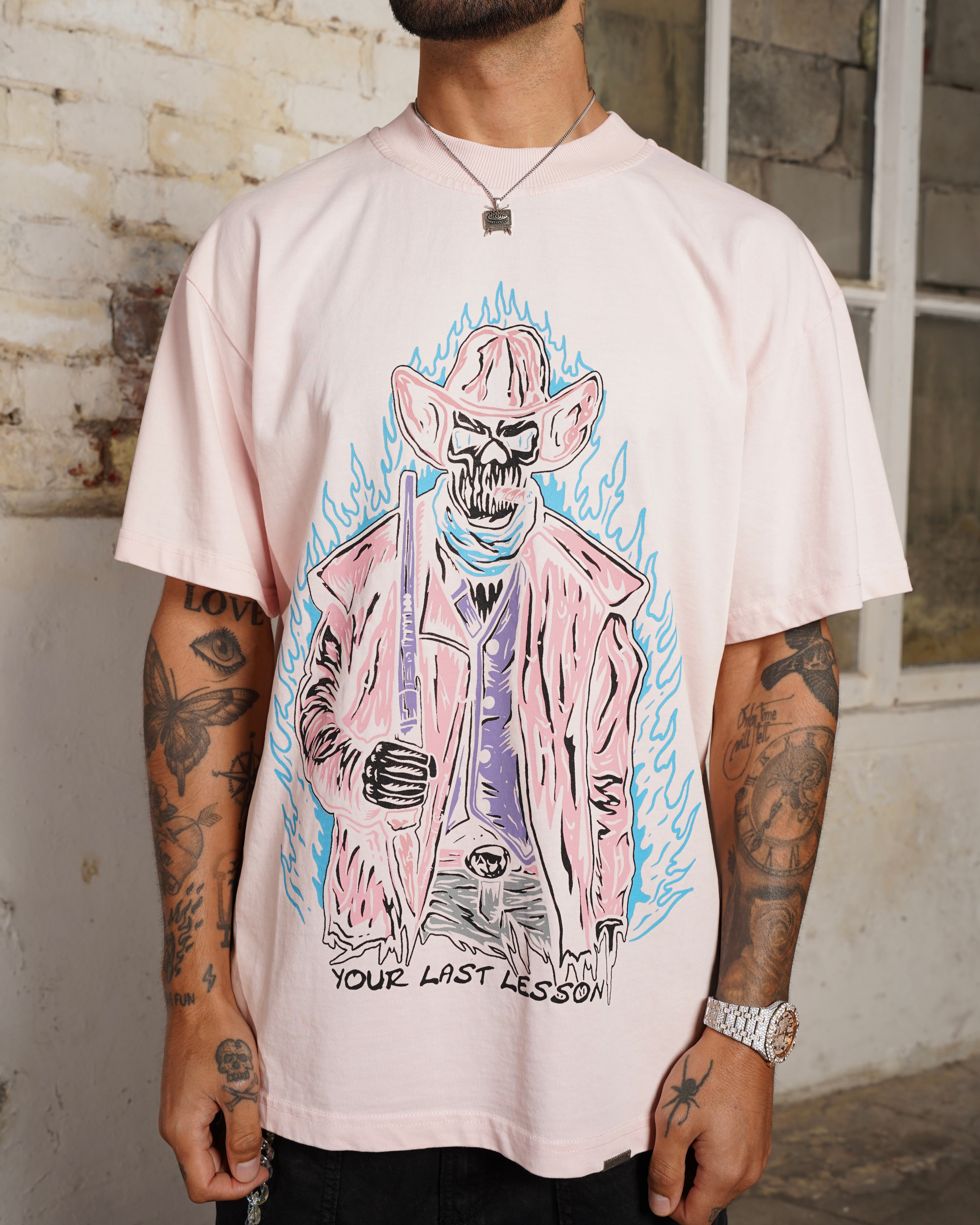 Last Lesson x Exceed Pink Cowboy T-Shirt (1 of 100)