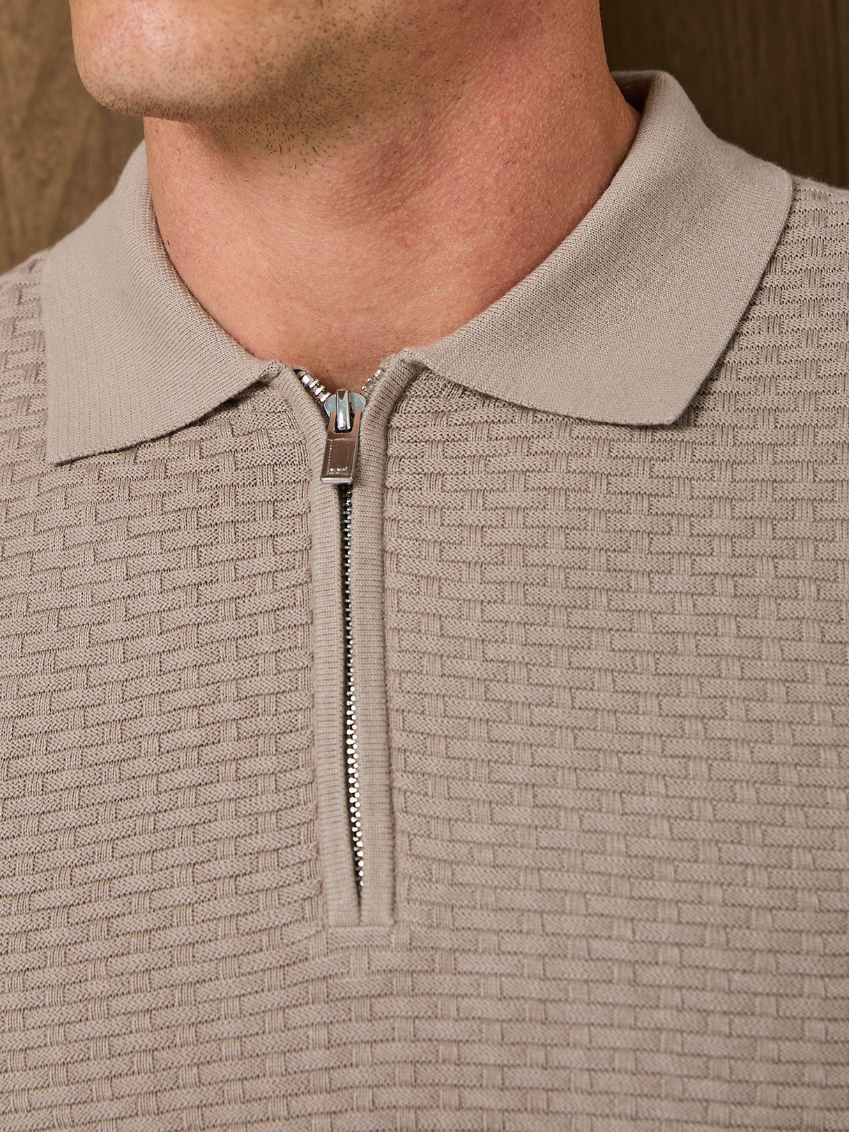 Aari Orea Knitted Polo - Mocha