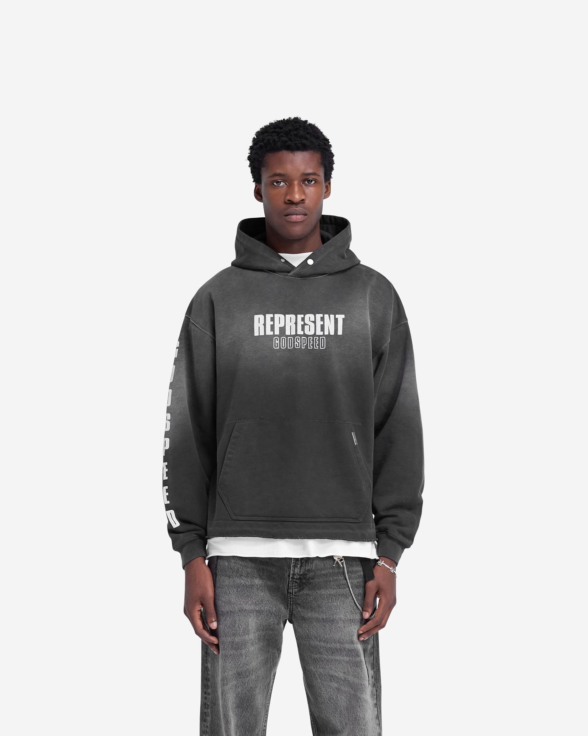 Represent Godspeed Aged Black Hoodie