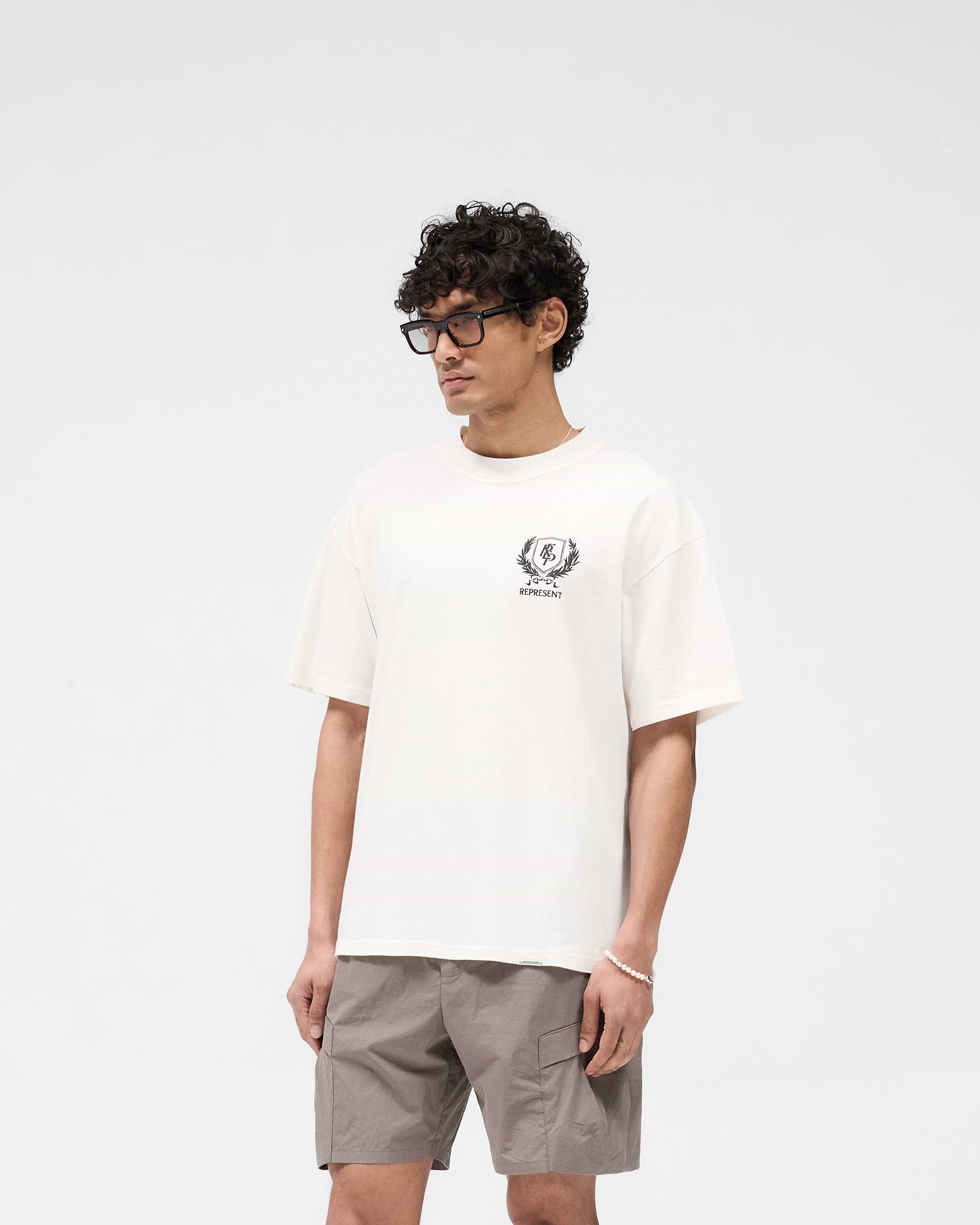Represent Crest T-Shirt Flat White