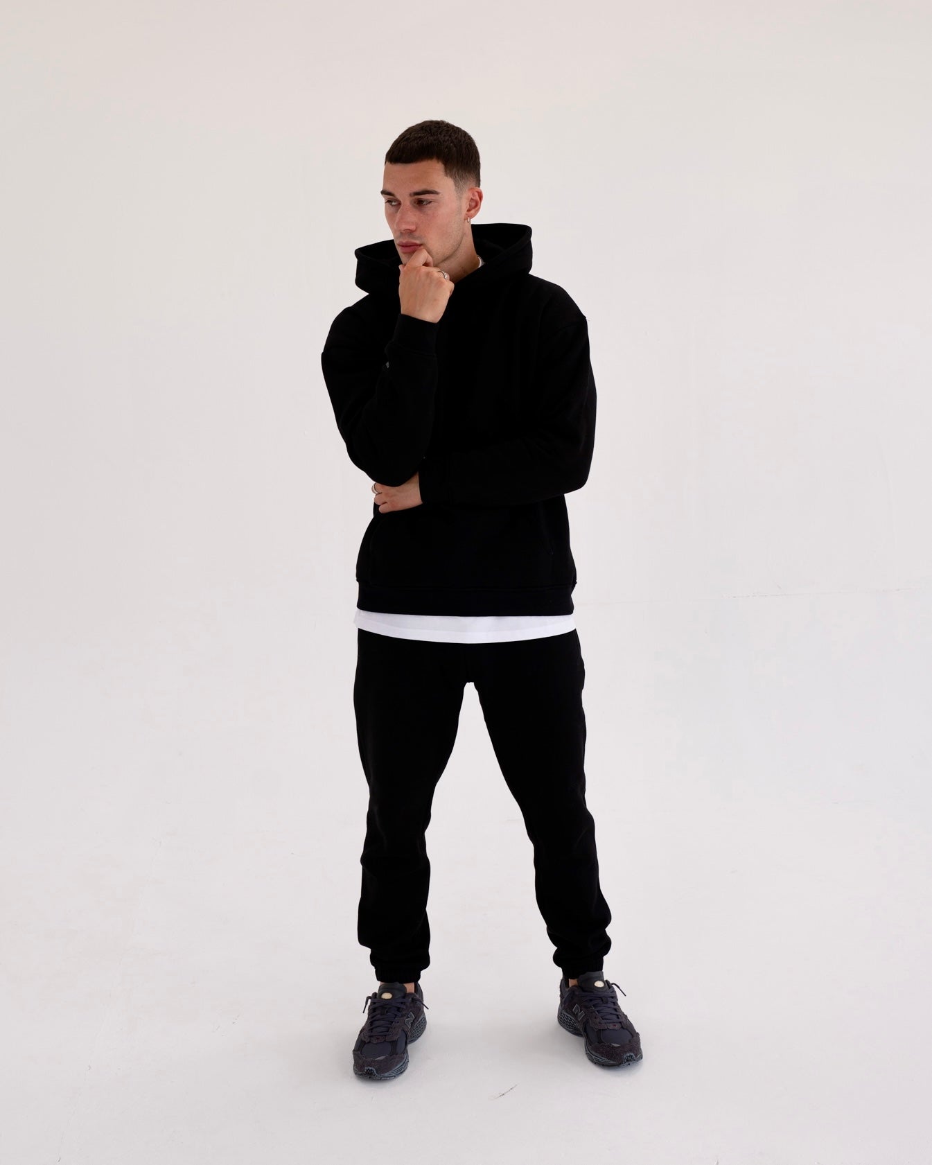 Exceed Blanks Black Cuffed Joggers