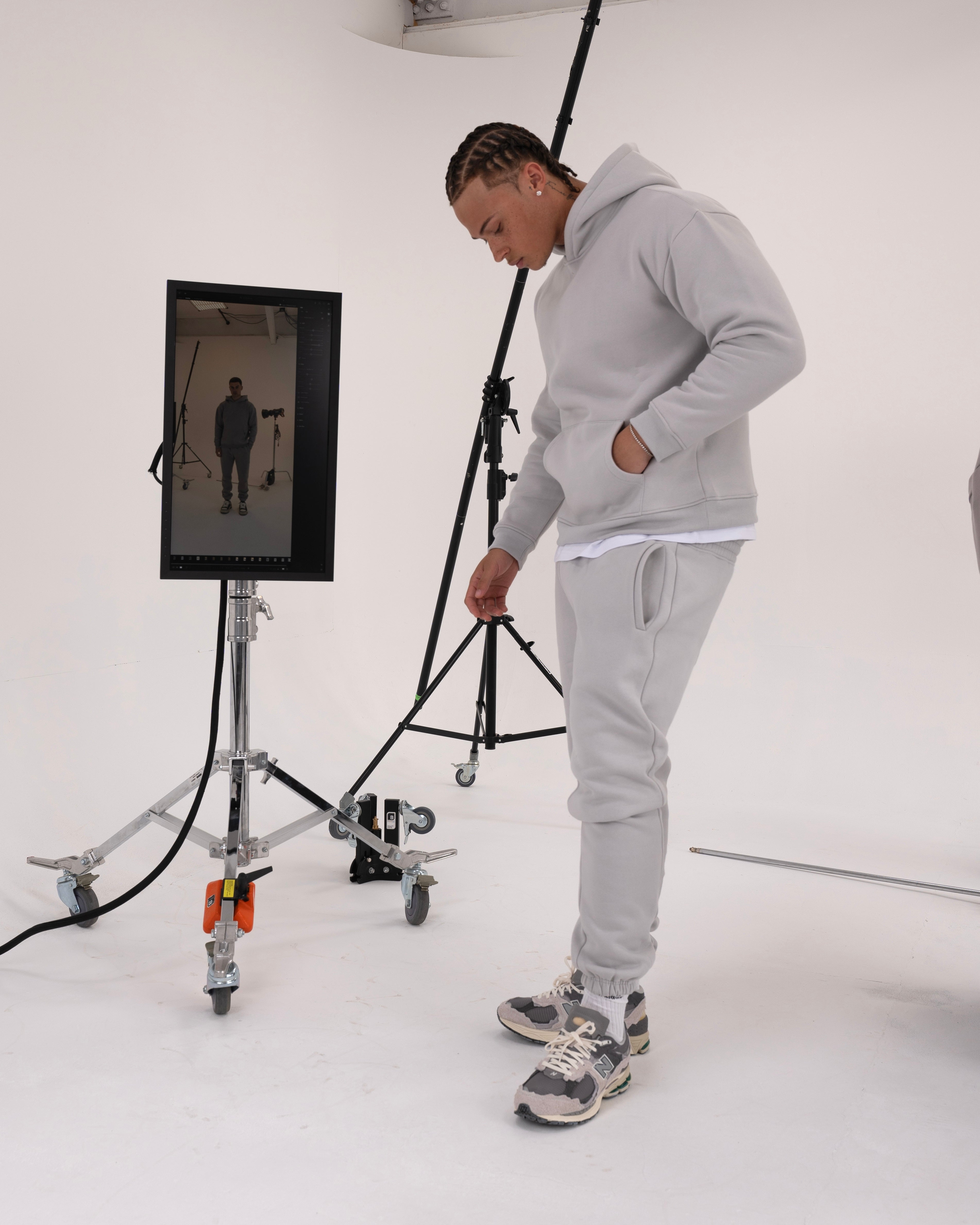 Exceed Blanks Light Grey Mist Relaxed Hoodie