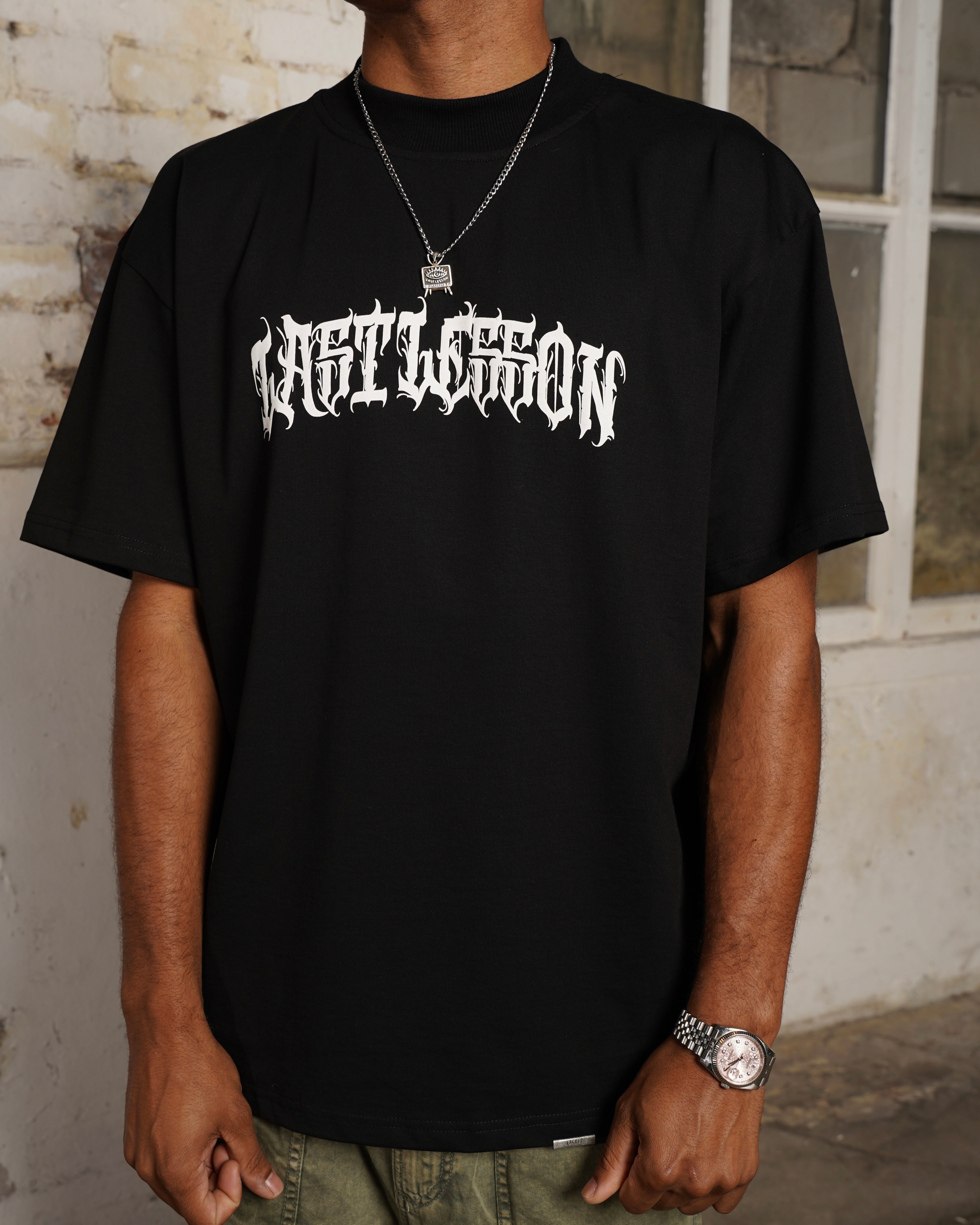 Last Lesson x Exceed Black Script T-Shirt (1 of 100)