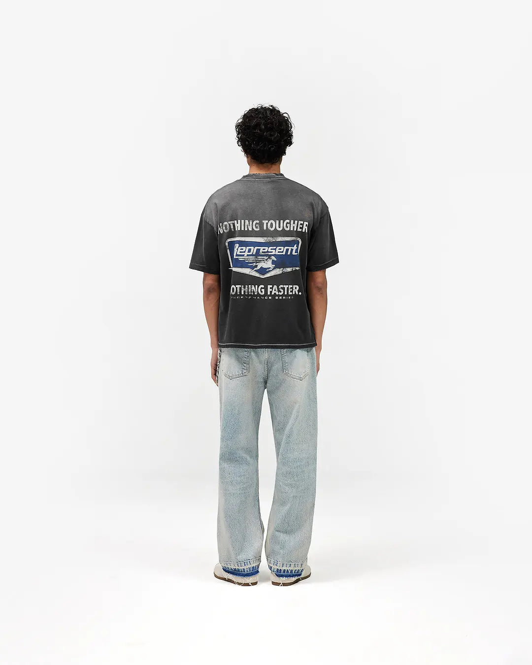 Represent Nothing Faster T-Shirt Stained Black