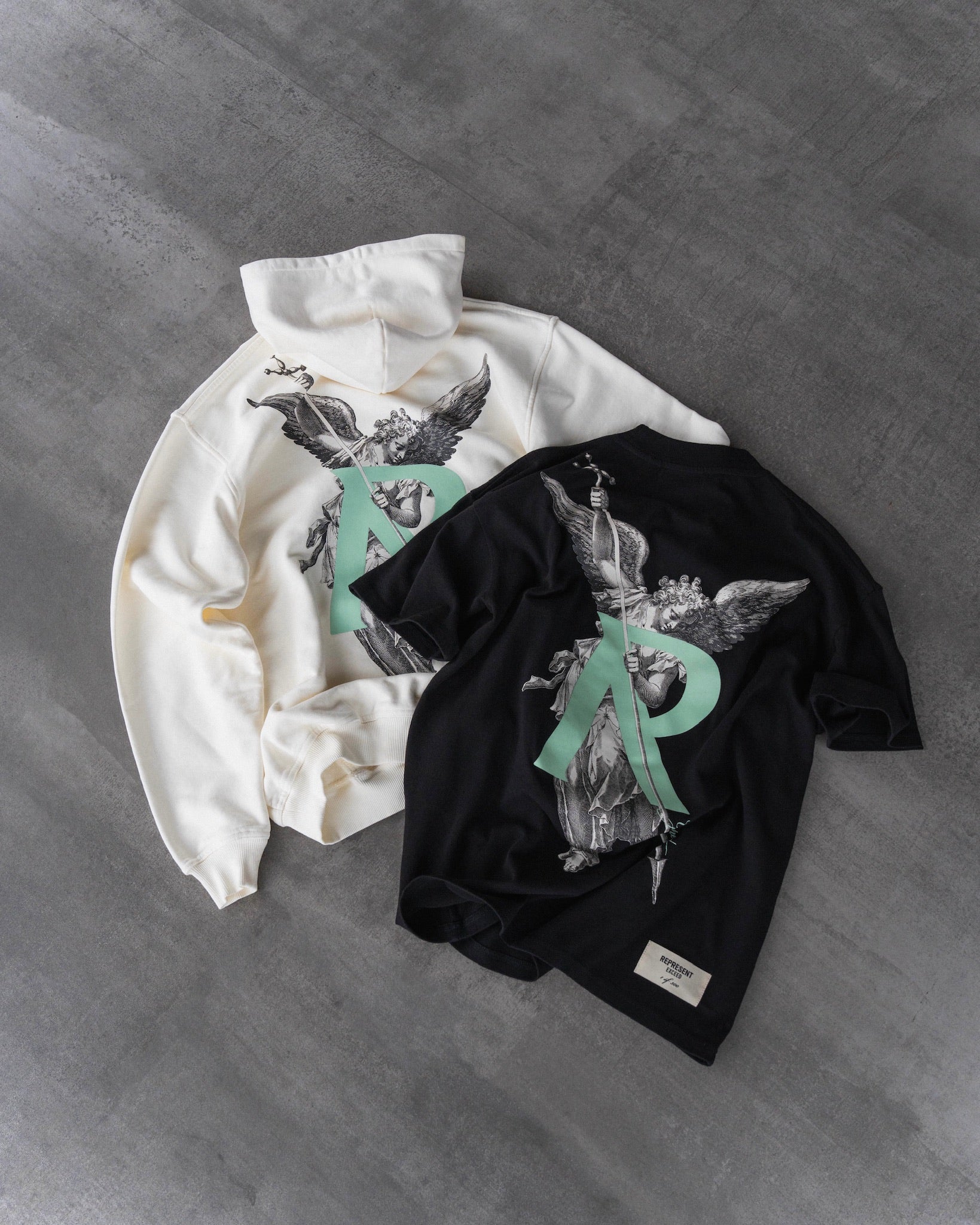 Represent x Exceed Archangel Initial T-Shirt Jet Black 1/300 (Worldwide Exclusive)