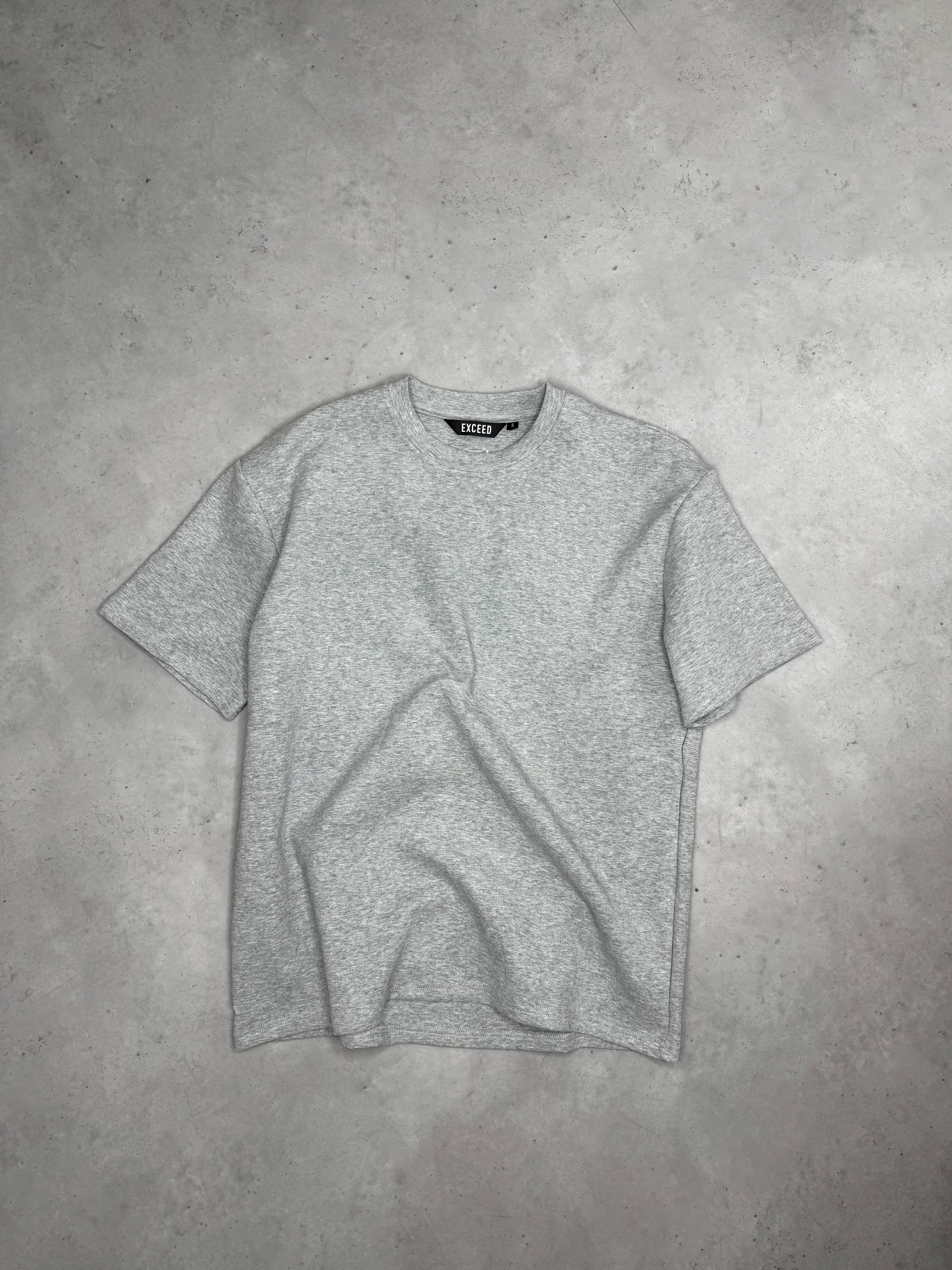Exceed Luxe Relaxed T-Shirt - Light Grey Marl