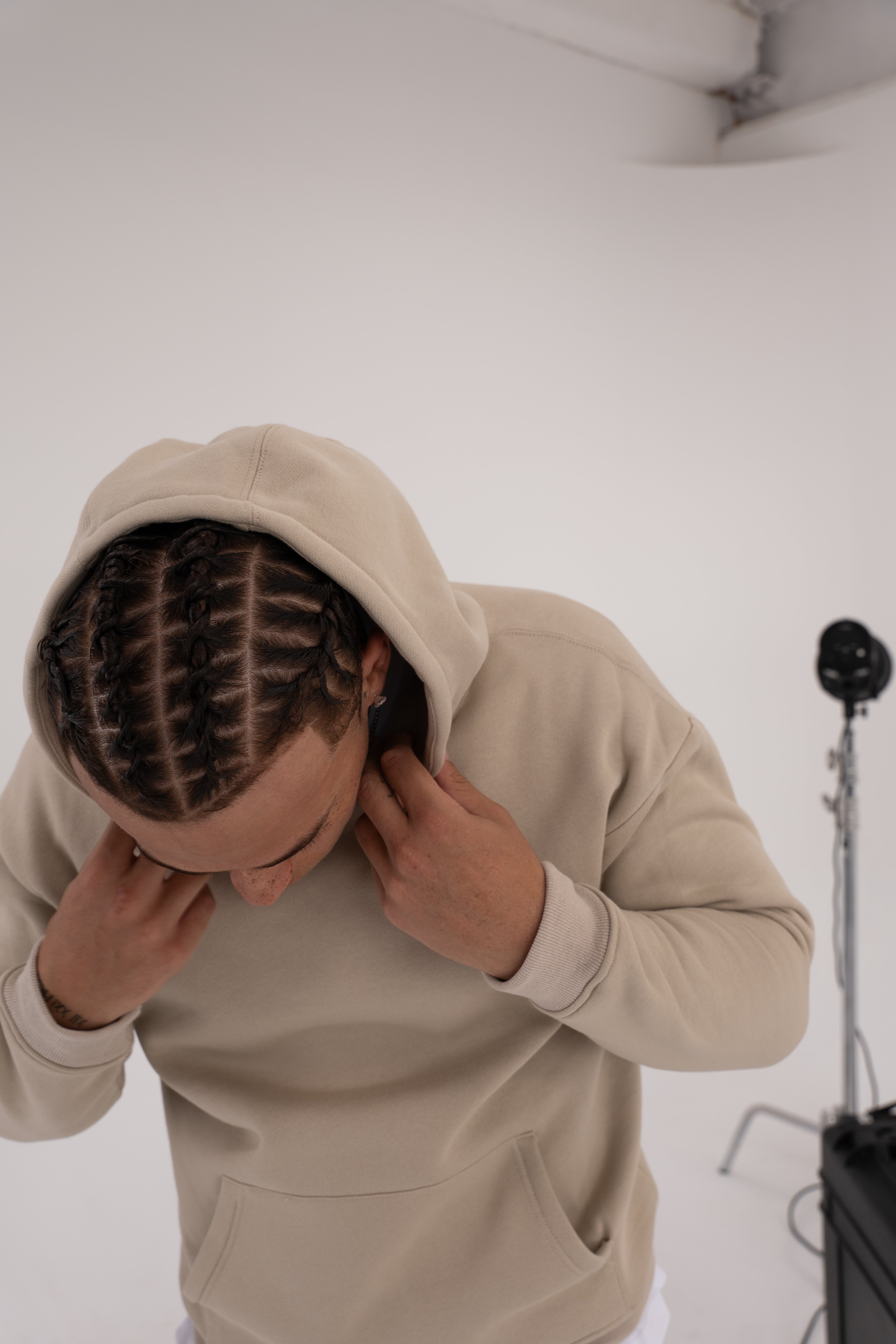 Exceed Blanks Cream Relaxed Hoodie