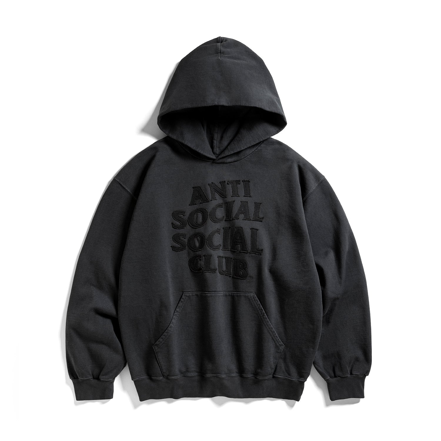 Anti Social Social Club Toned Down Applique Hoodie Faded Black