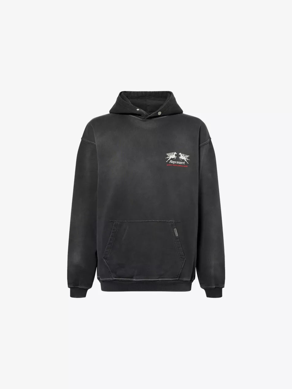 Represent 24 Hour Service Hoodie - Stained Black