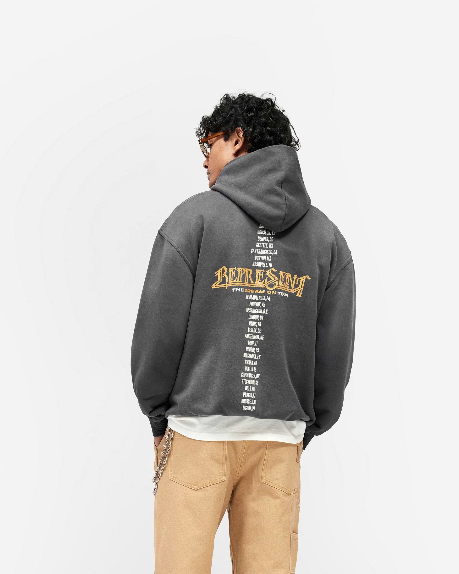 Represent Golden Tour Hoodie Sun Fade Grey
