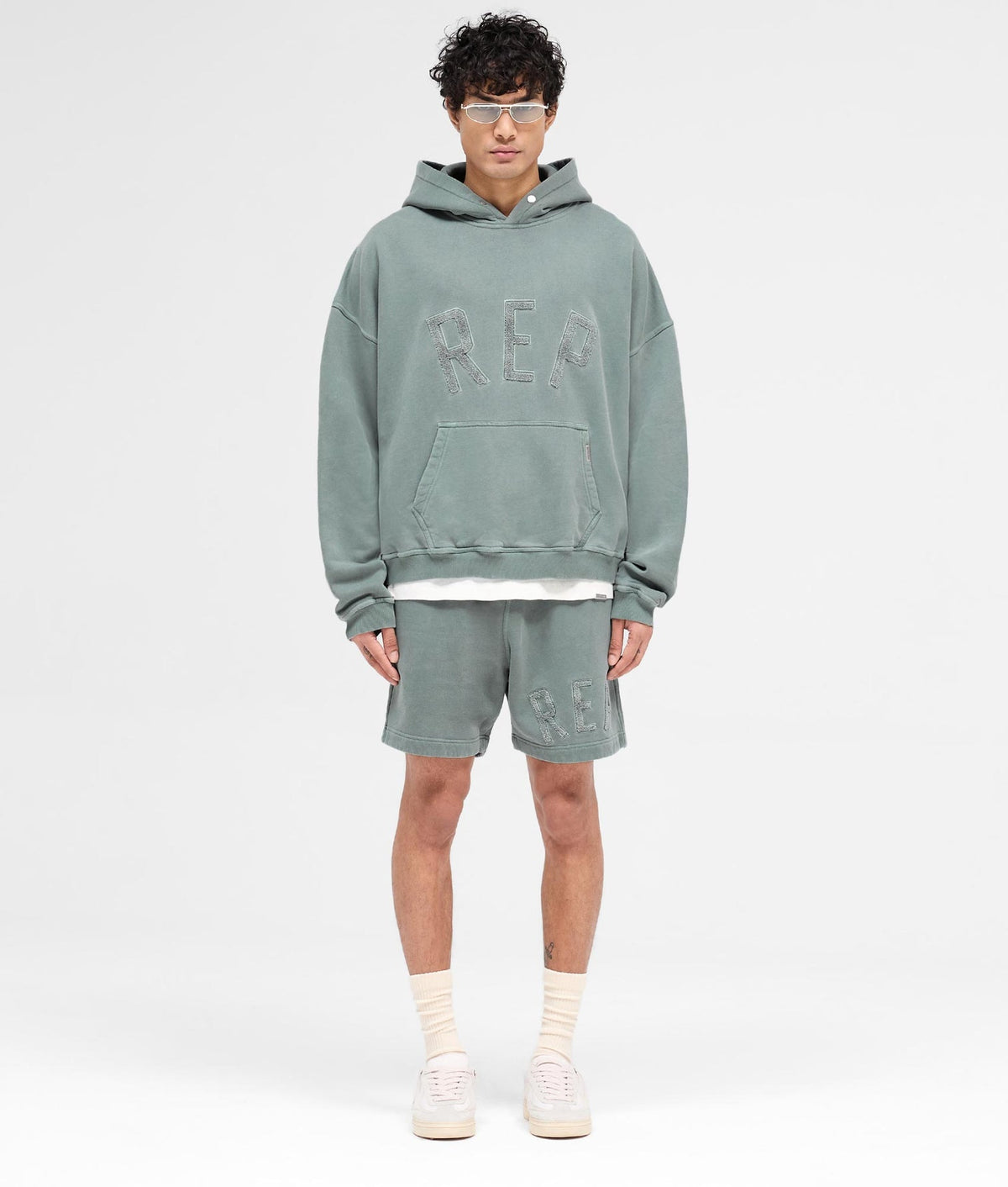 Represent Applique Hoodie - Forest Green
