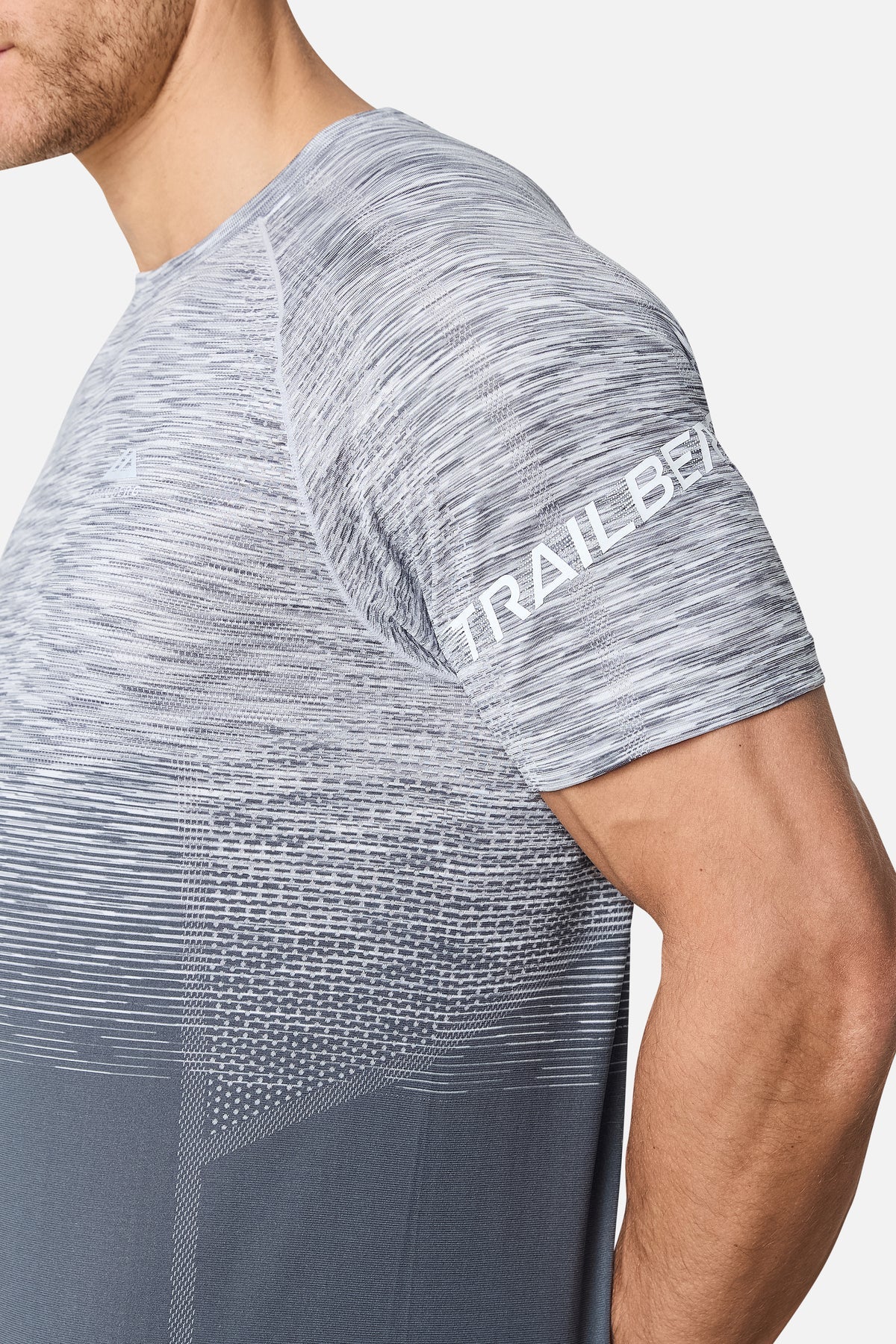 Trailberg Arc Seamless Tee - Graphite Grey/Lunar Grey/White