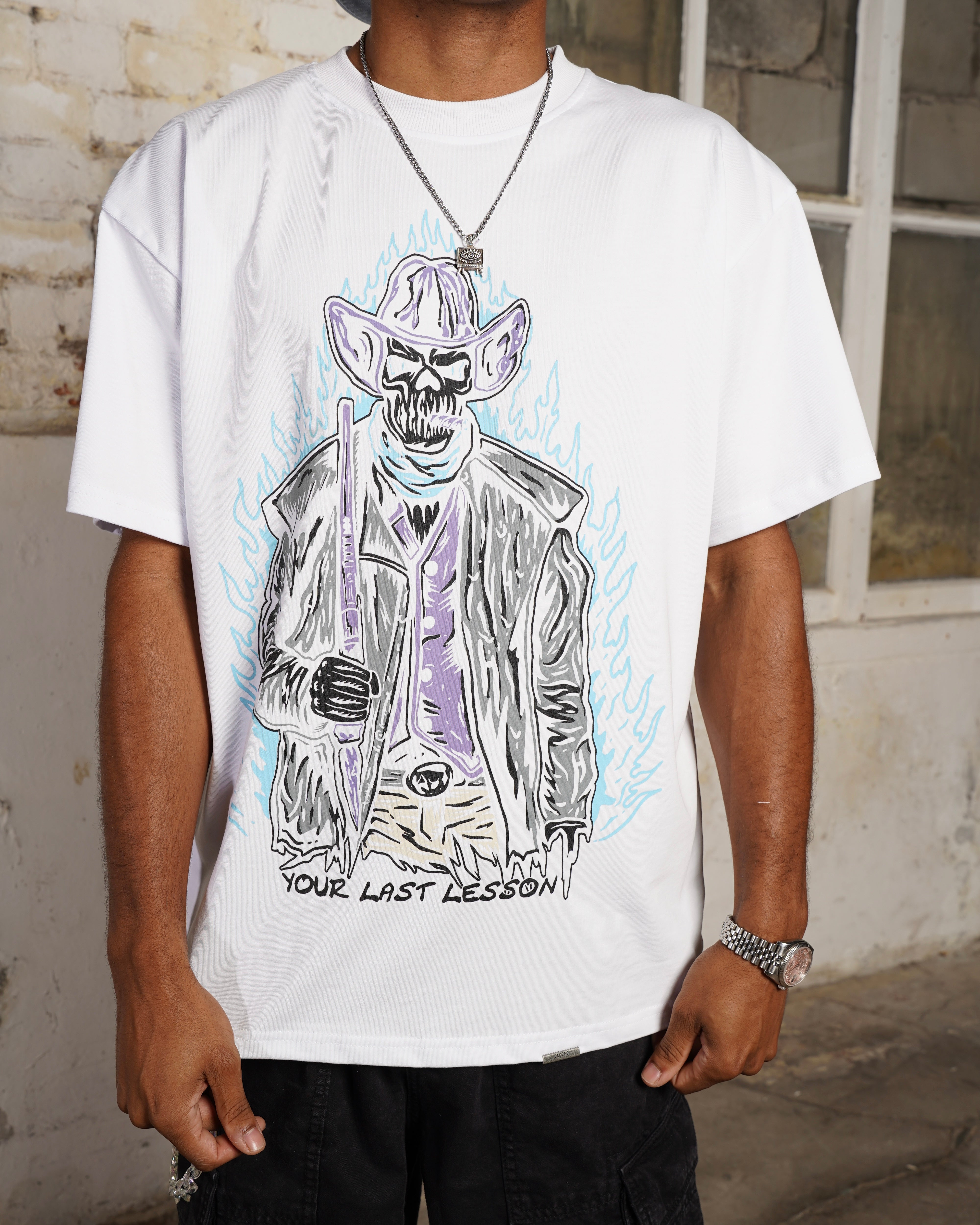 Last Lesson x Exceed White Cowboy T-Shirt (1 of 100)