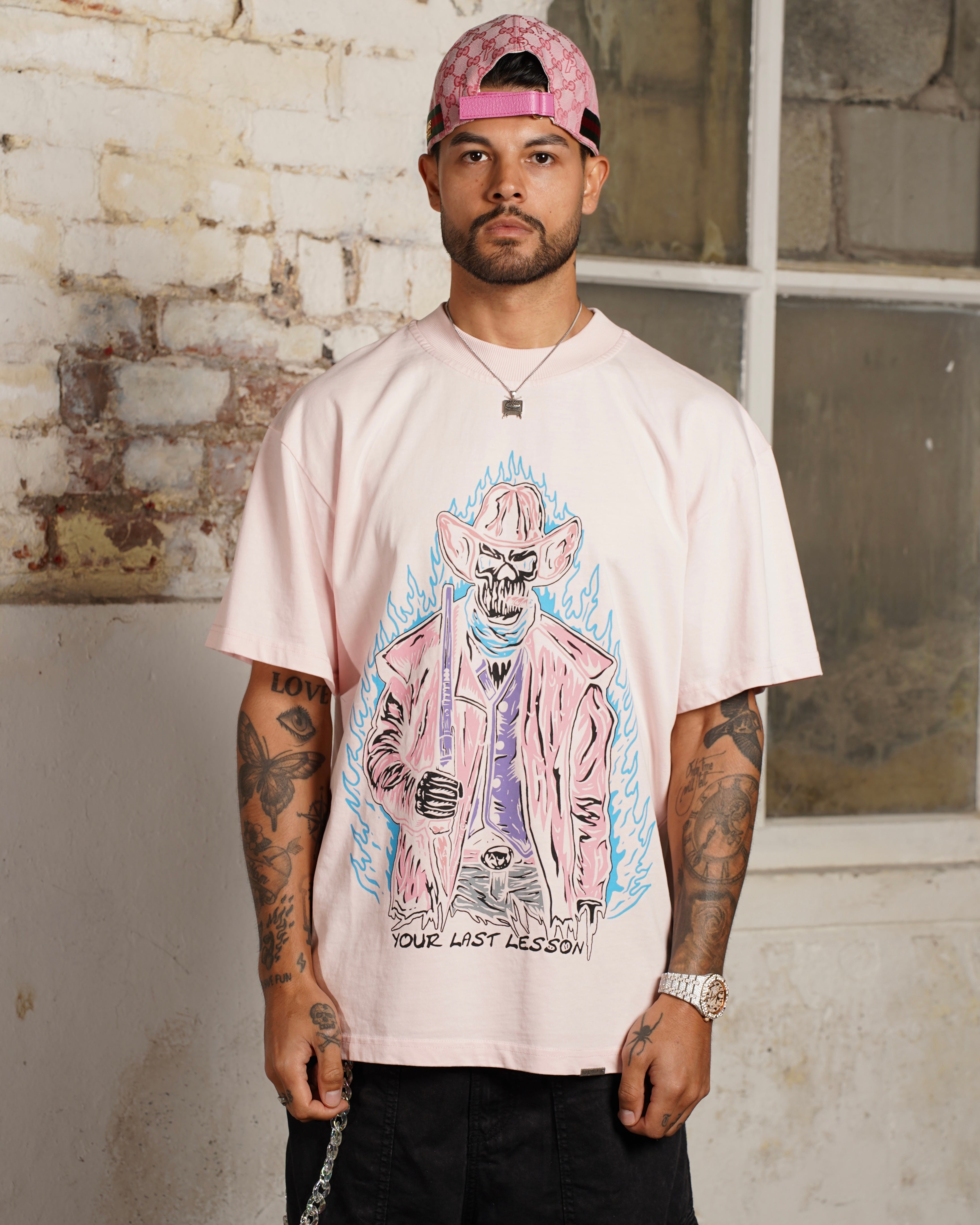 Last Lesson x Exceed Pink Cowboy T-Shirt (1 of 100)