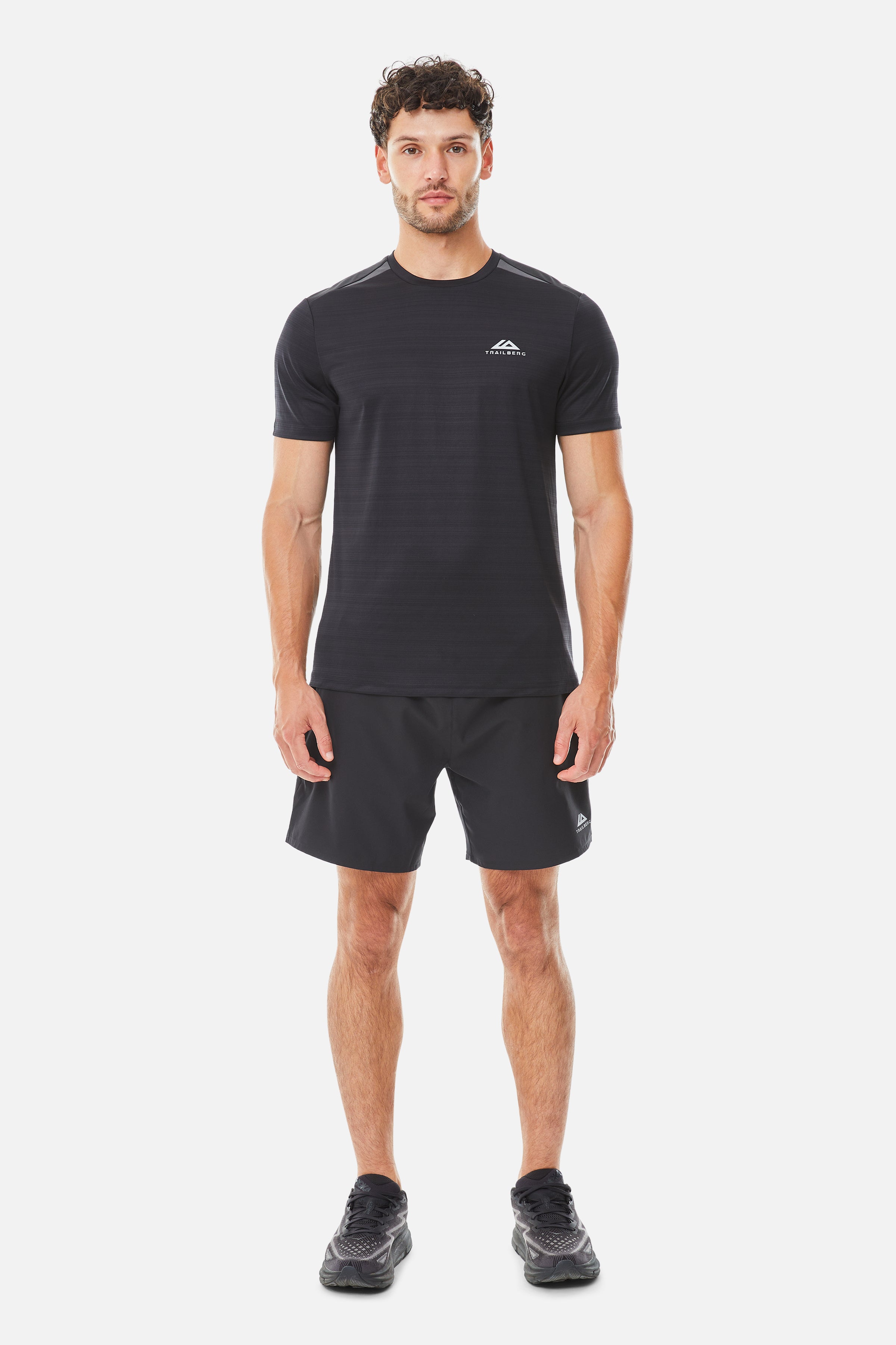 Trailberg SS25 Cloud Tee - Black / Volcano Grey