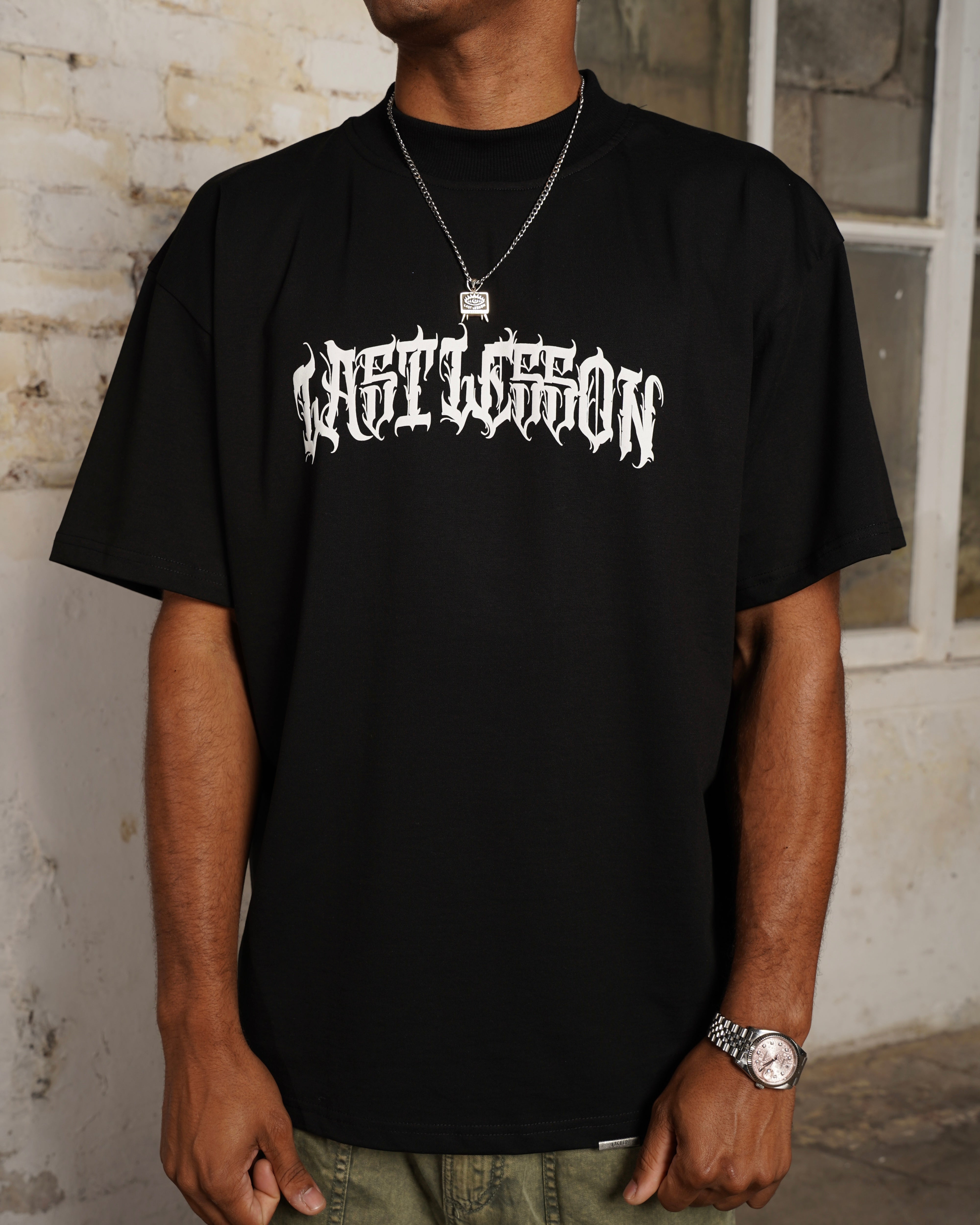 Last Lesson x Exceed Black Script T-Shirt (1 of 100)