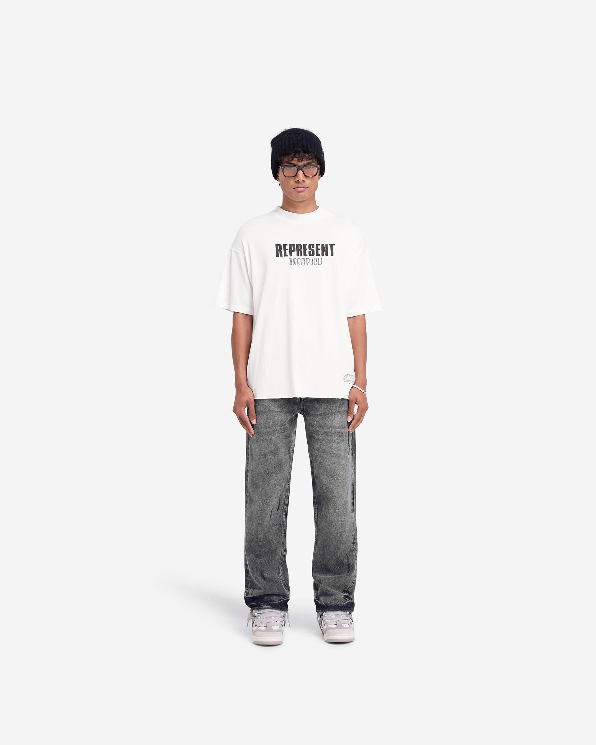Represent Godspeed Flat White T-Shirt