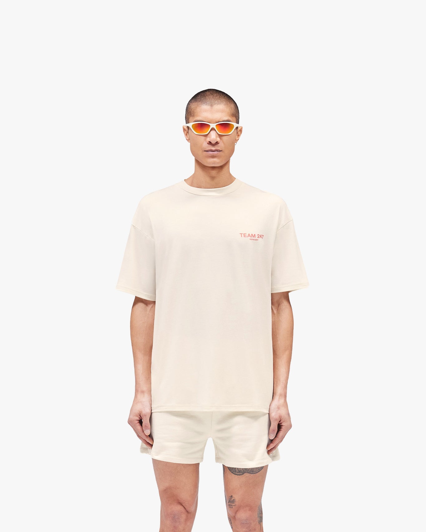 Represent Team 247 Oversized Tee Cream