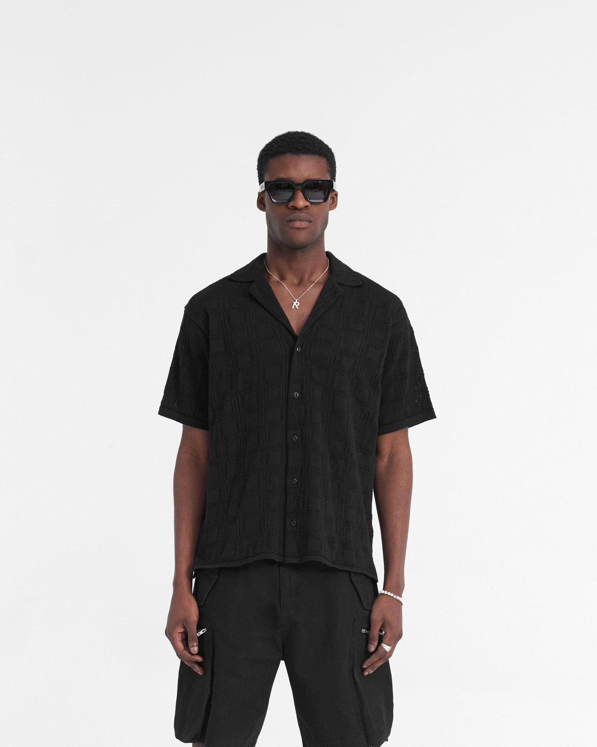 Represent Lace Knit Shirt Black